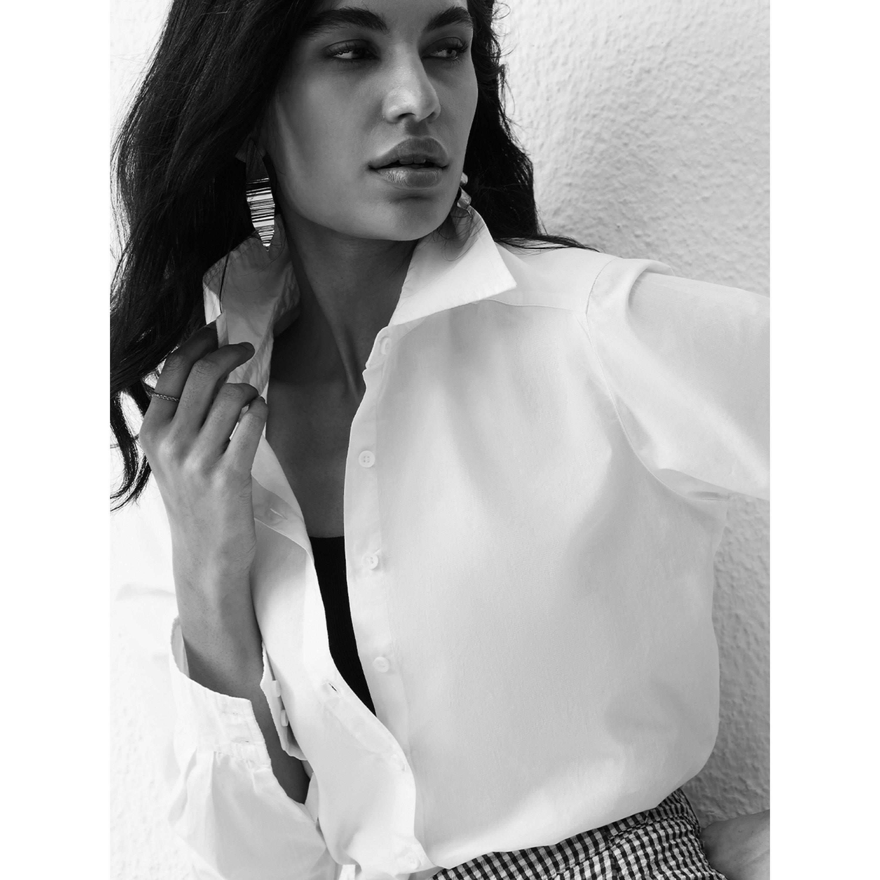 بلوزة بيضاء بأكمام طويلة بقصة مستقيمة كلاسيكية-women-clothing-shirtsandblouses-shirts-image-6