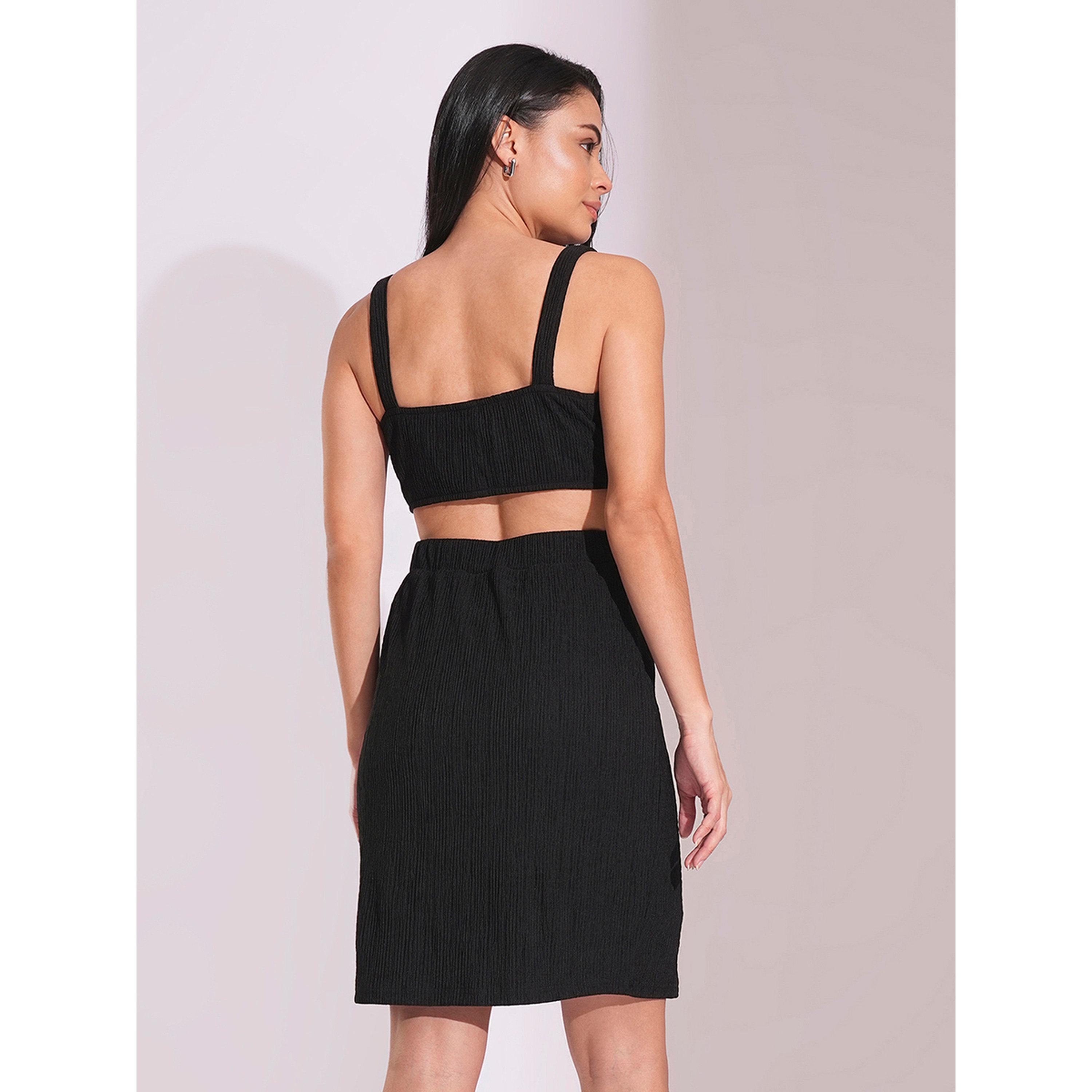 Globus X Styli Black Sleeveless Sheath Dress for Daytime Wear-women-clothing-dresses-image-3