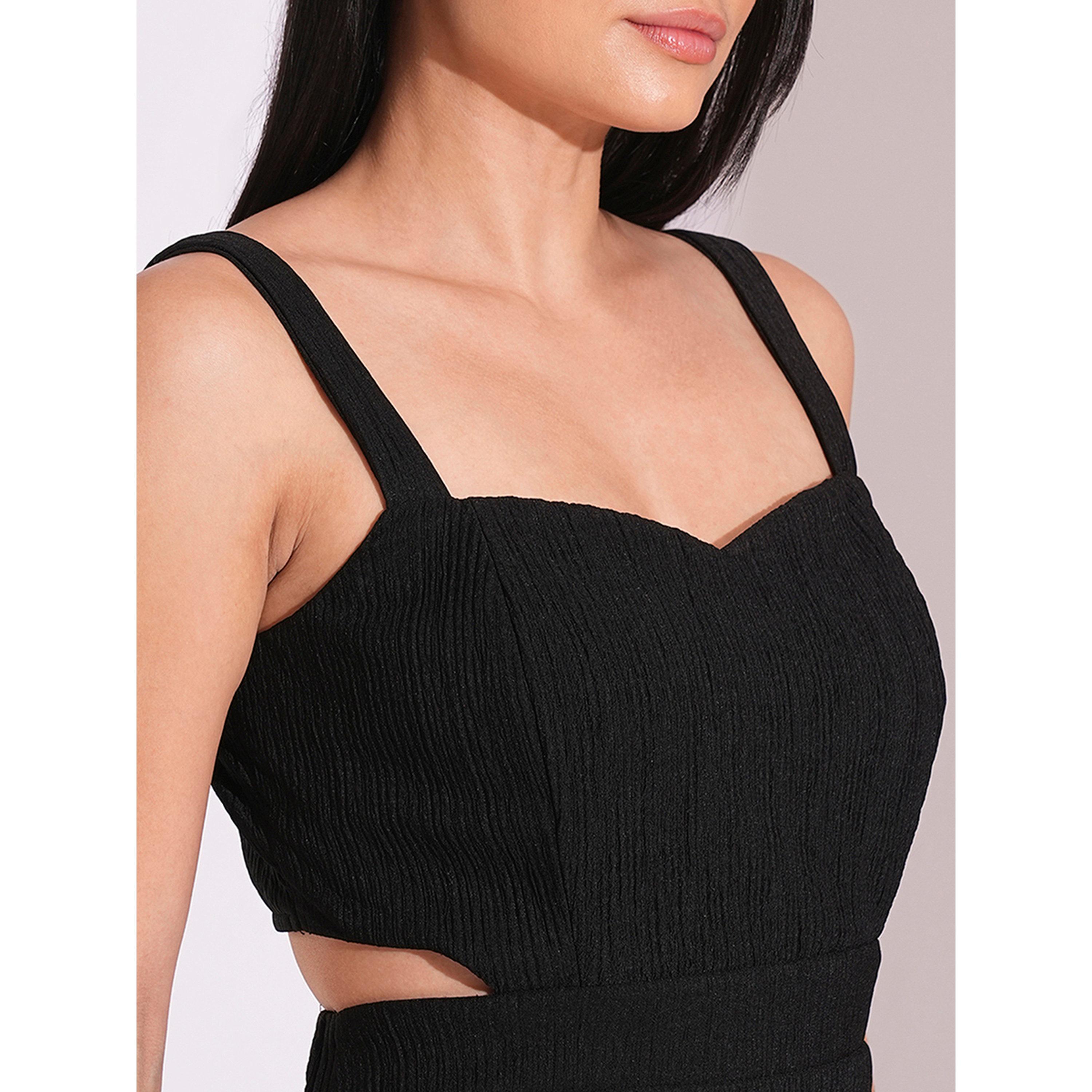 Globus X Styli Black Sleeveless Sheath Dress for Daytime Wear-women-clothing-dresses-image-5
