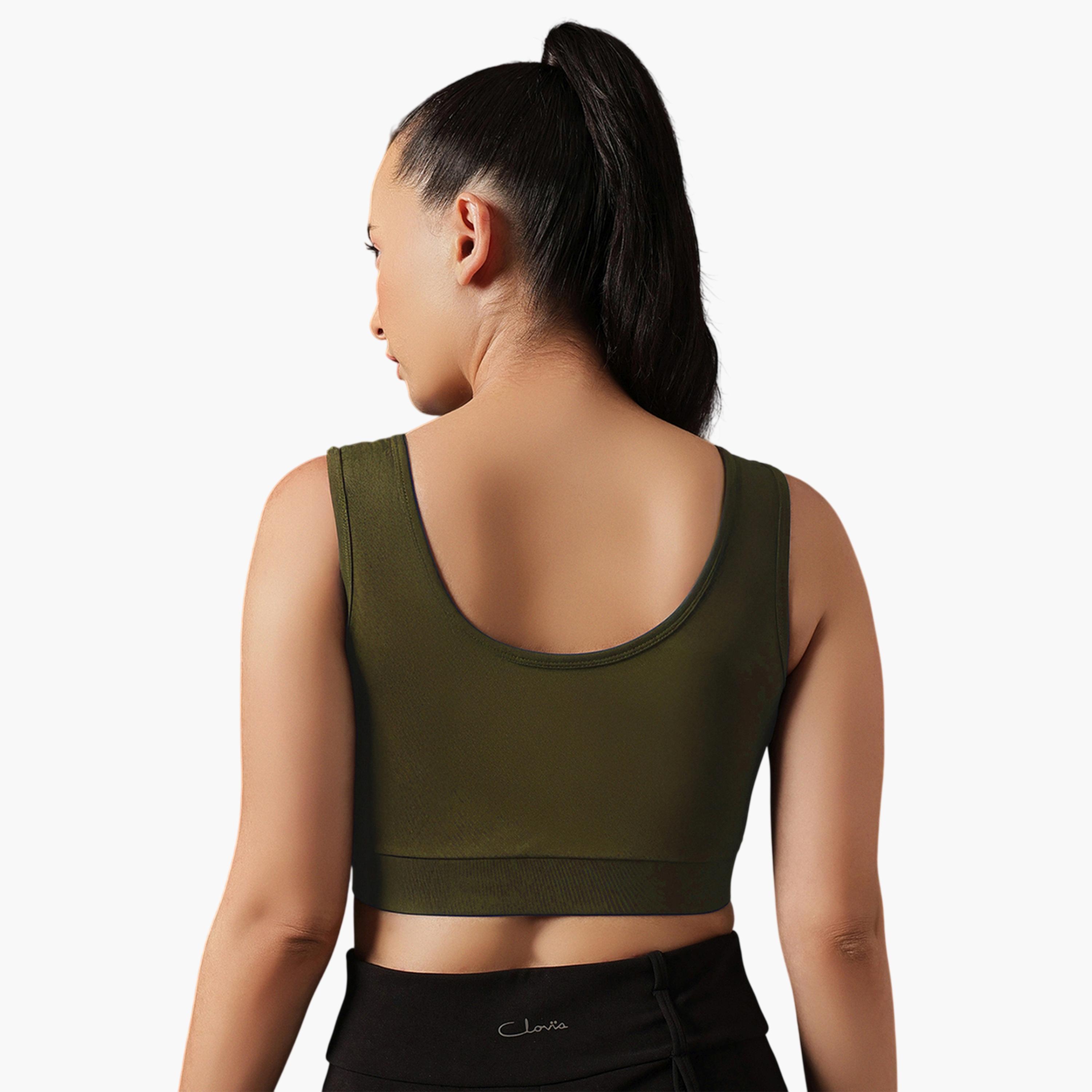 حمالة صدر رياضية بسحاب أمامي ودعم متوسط سادة-women-clothing-sportswearandactivewear-sportsbras-image-4