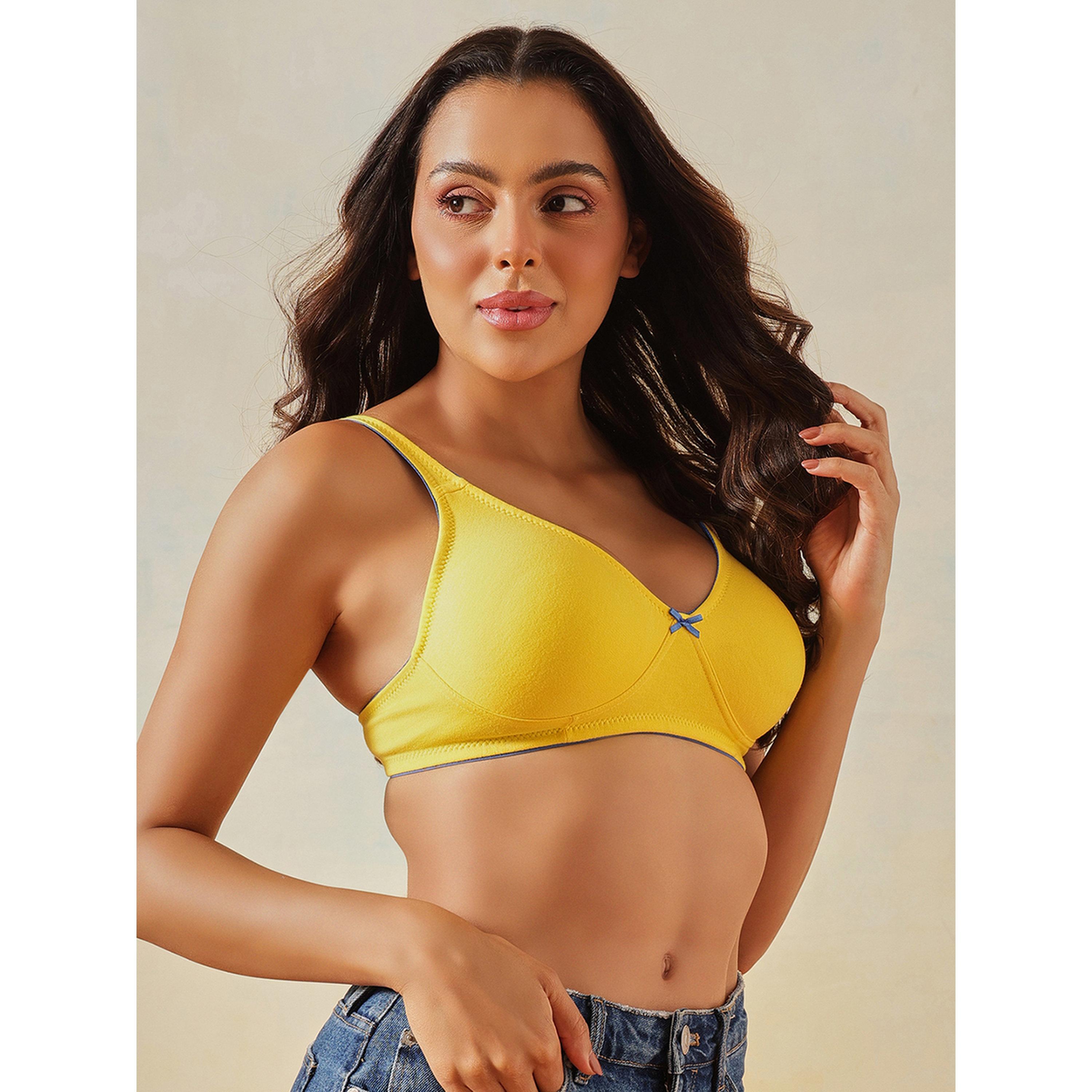 Clovia X Styli Yellow Non-Wired Non-Padded Everyday Demi Cups Bra-women-clothing-lingerie-bras-image-3