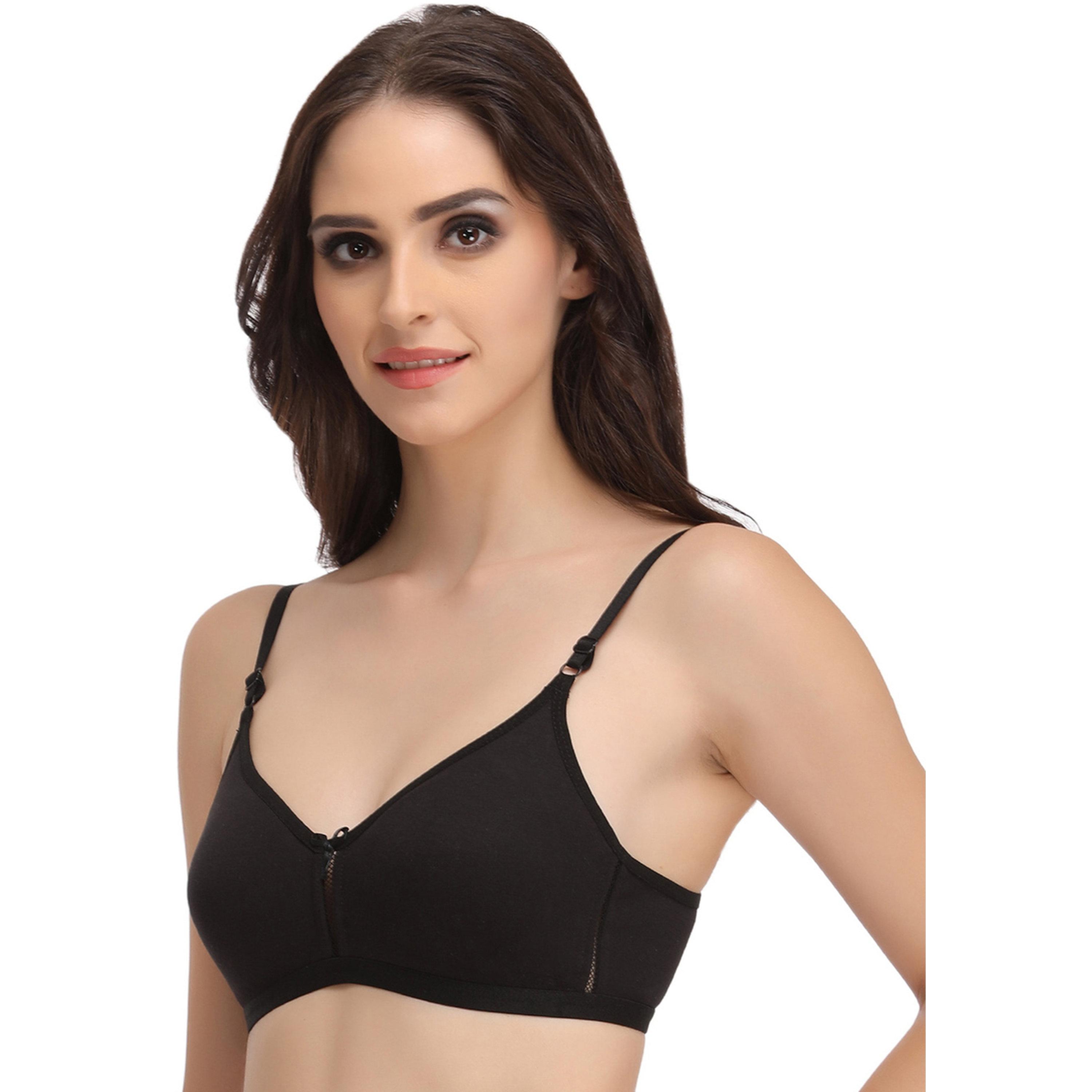 Clovia X Styli Black Non-Padded Non-Wired Full Coverage T-shirt Bra-women-clothing-lingerie-bras-image-1