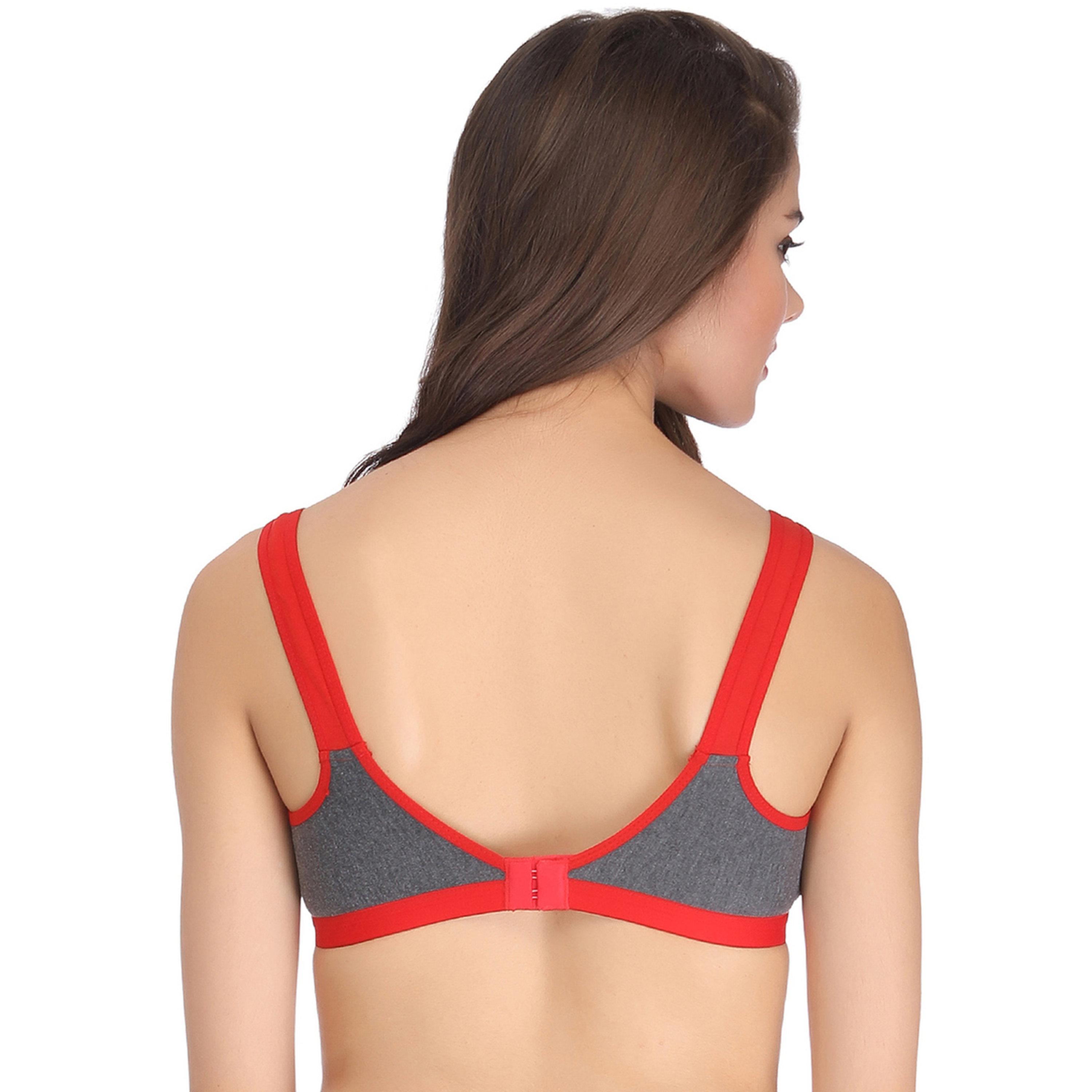 Clovia X Styli Red and Charcoal Non-Padded Non-Wired Full Coverage Bra-women-clothing-lingerie-bras-image-3