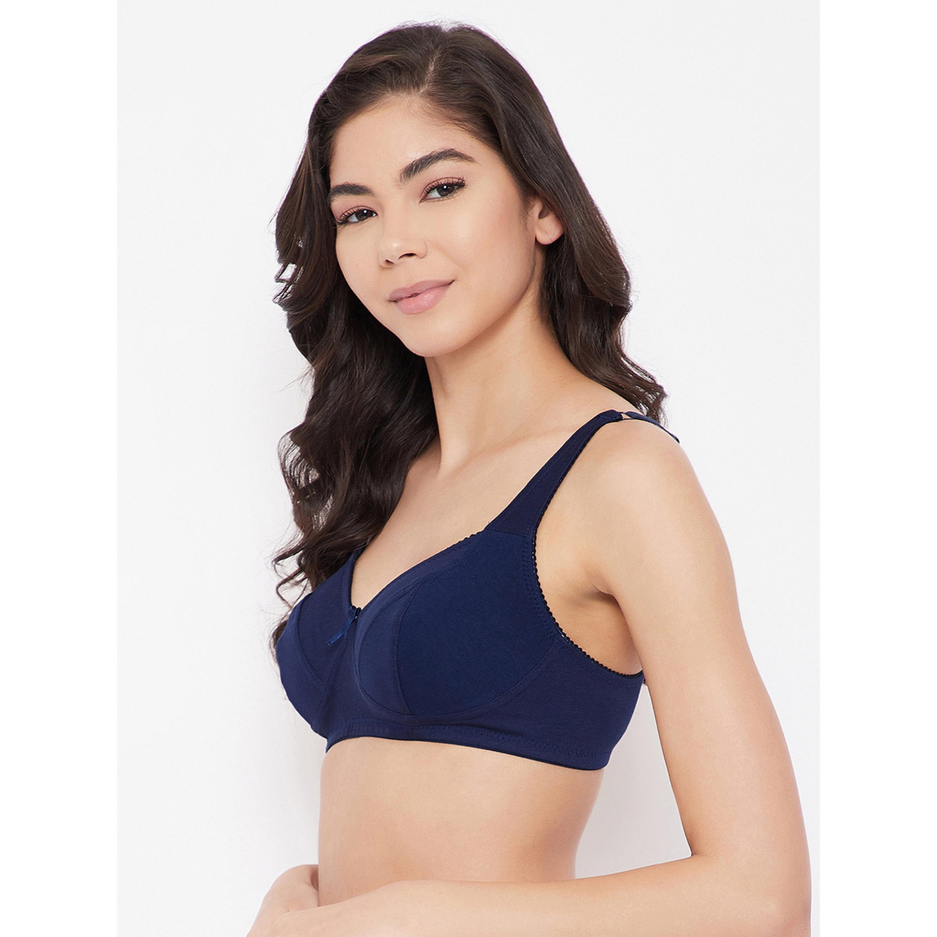 Clovia X Styli Blue Non-Padded Non-Wired Full Coverage Bra-women-clothing-lingerie-bras-image-2