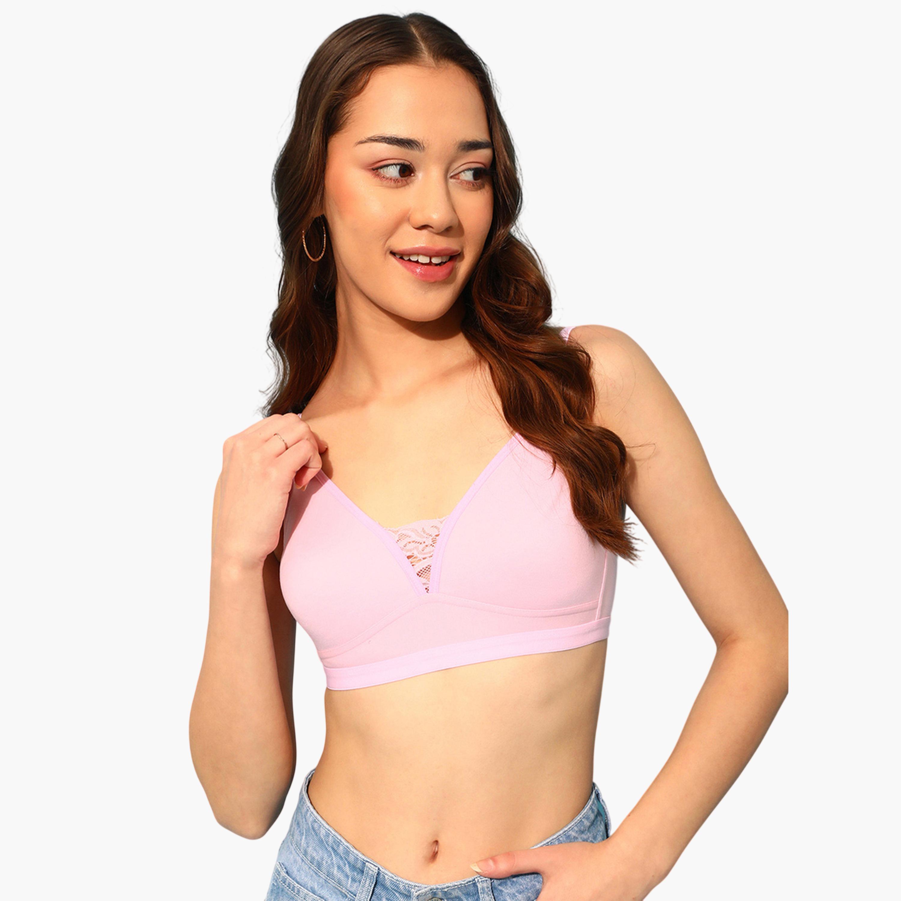 Clovia X Styli Light Pink Non-Padded Non-Wired Full Coverage T-shirt Bra-women-clothing-lingerie-bras-image-1
