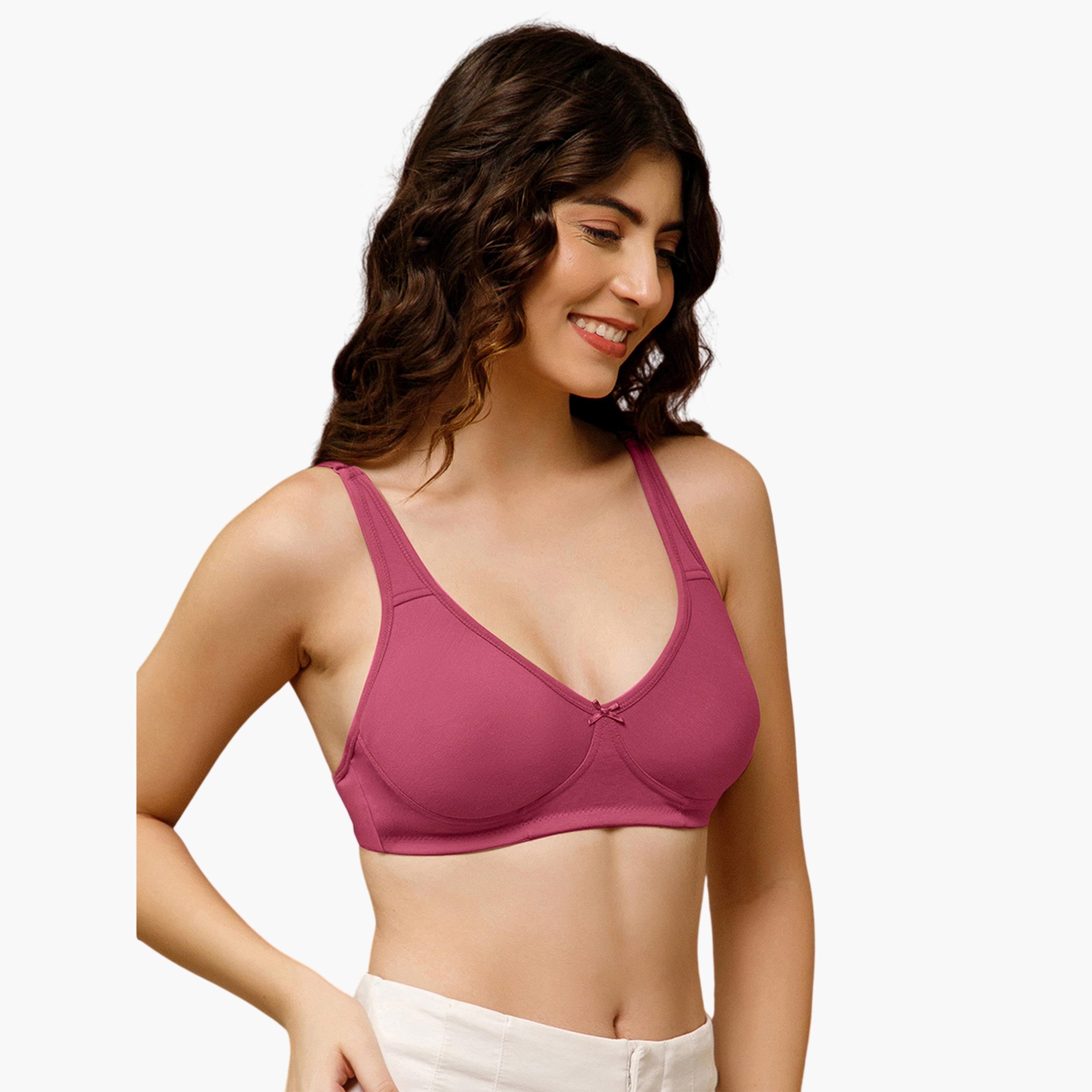 Clovia X Styli Magenta Non-Padded Non-Wired Full Coverage T-Shirt Bra-women-clothing-lingerie-bras-image-1