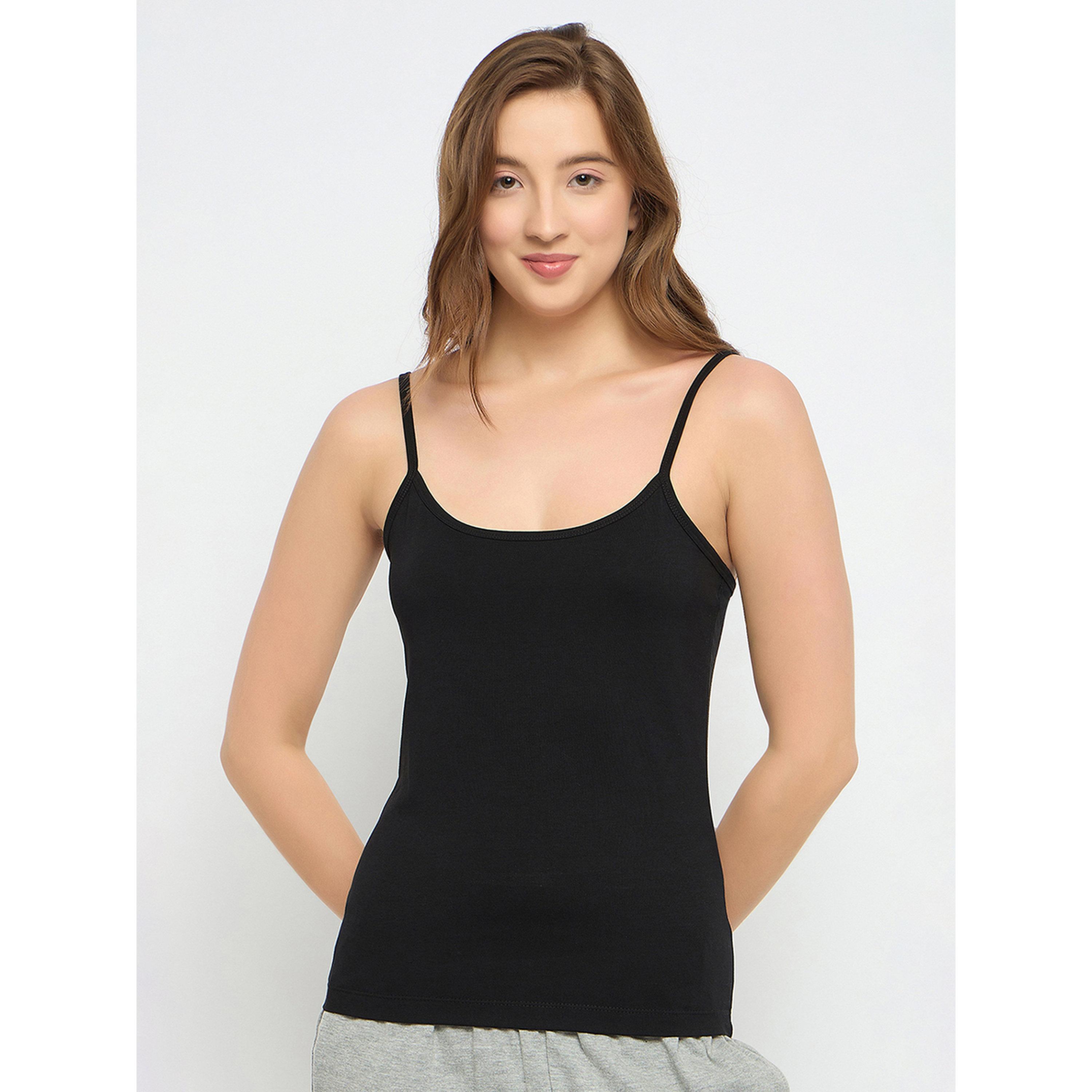 Clovia X Styli Black Solid Strappy Cami Top-women-clothing-shirtsandblouses-blouses-image-1