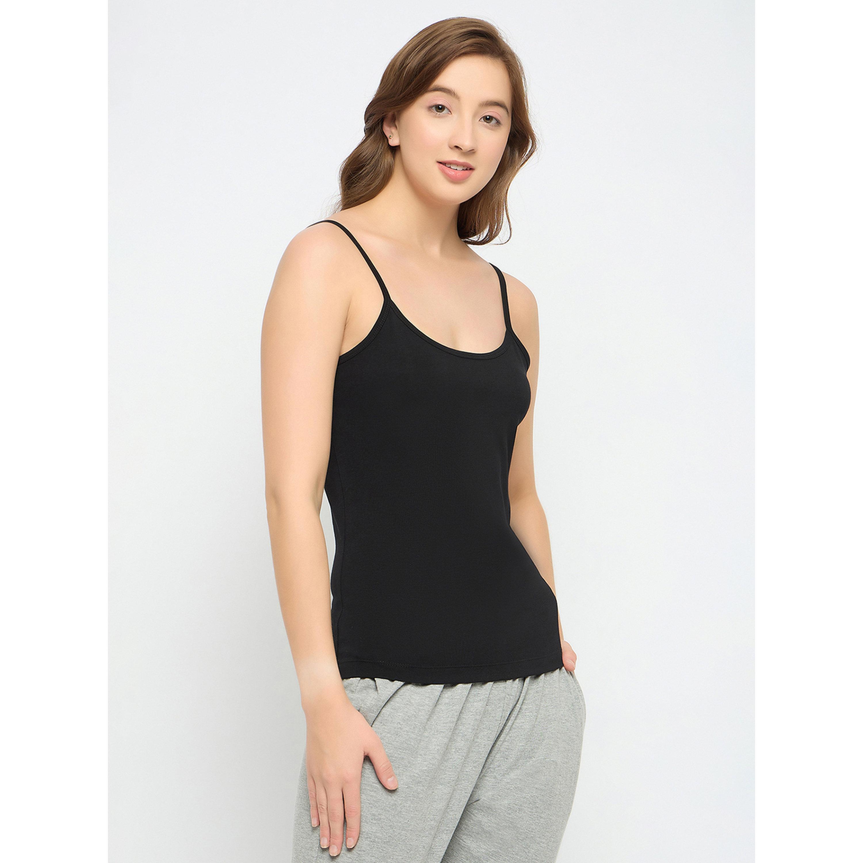 Clovia X Styli Black Solid Strappy Cami Top-women-clothing-shirtsandblouses-blouses-image-2