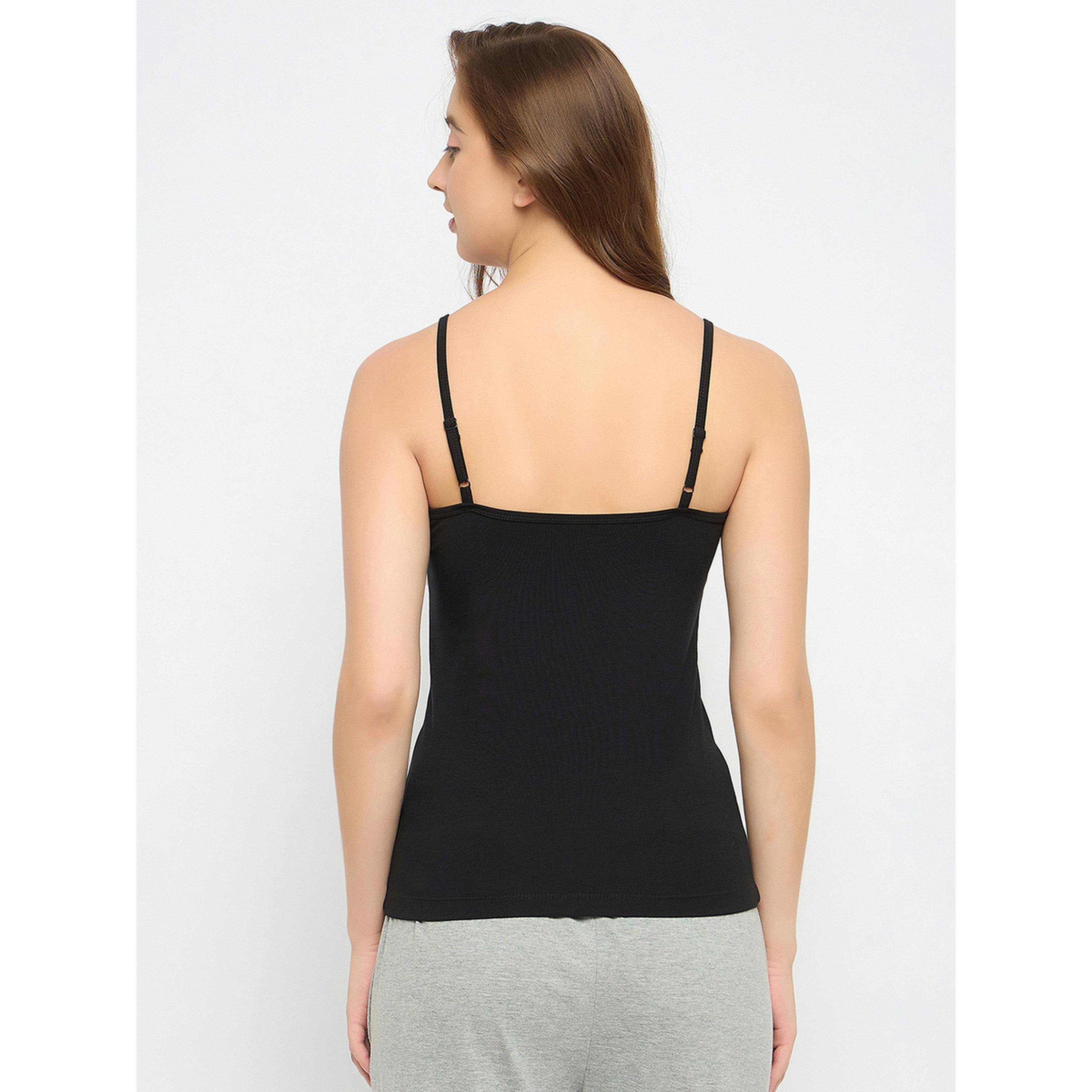Clovia X Styli Black Solid Strappy Cami Top-women-clothing-shirtsandblouses-blouses-image-4