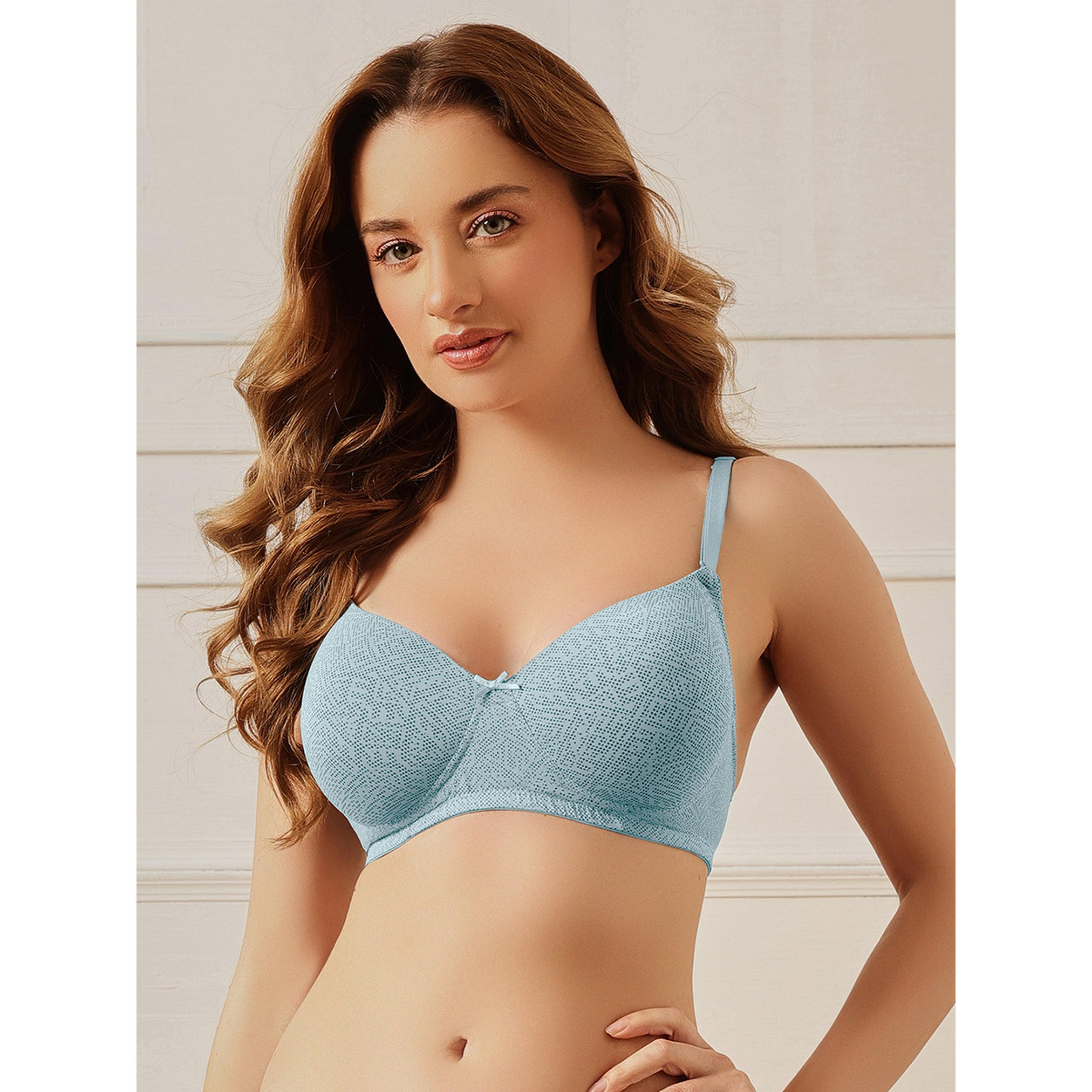 حمالة صدر تيشيرت متعددة الطرق ومبطنة وطبعة هندسية-women-clothing-lingerie-bras-image-1