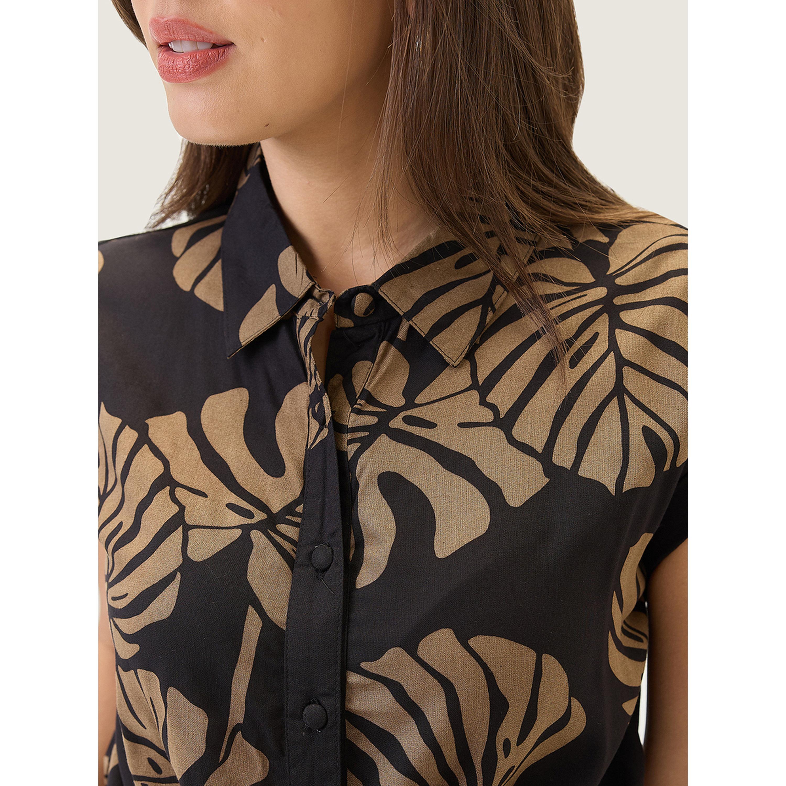 جمبسوت بأرجل واسعة وطبعة استوائية أسود-women-clothing-jumpsuits-image-5