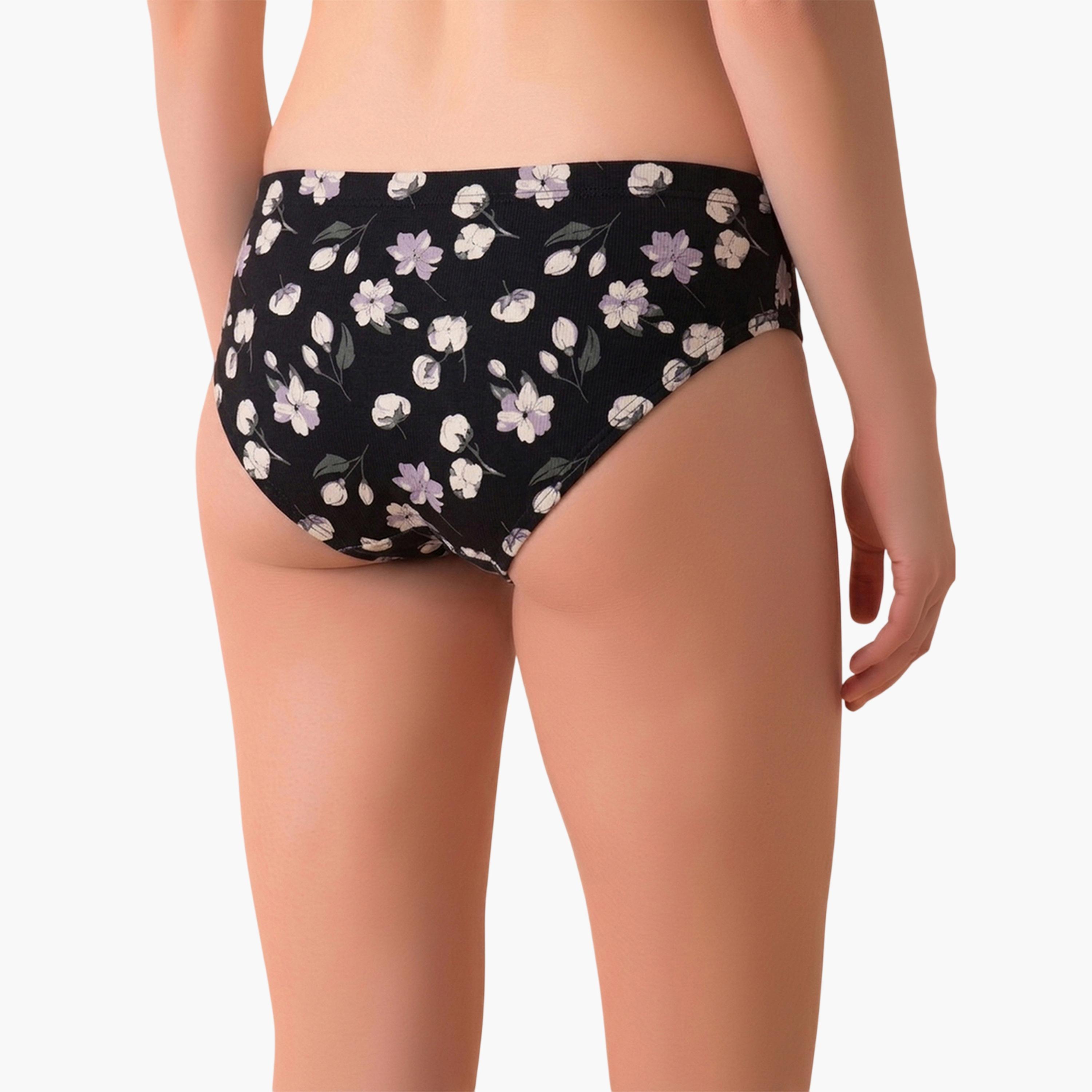 Clovia X Styli Pack of 3-Mid Waist Printed Hipster Panties with Inner Elastic - 100% Cotton-women-clothing-lingerie-panties-image-5