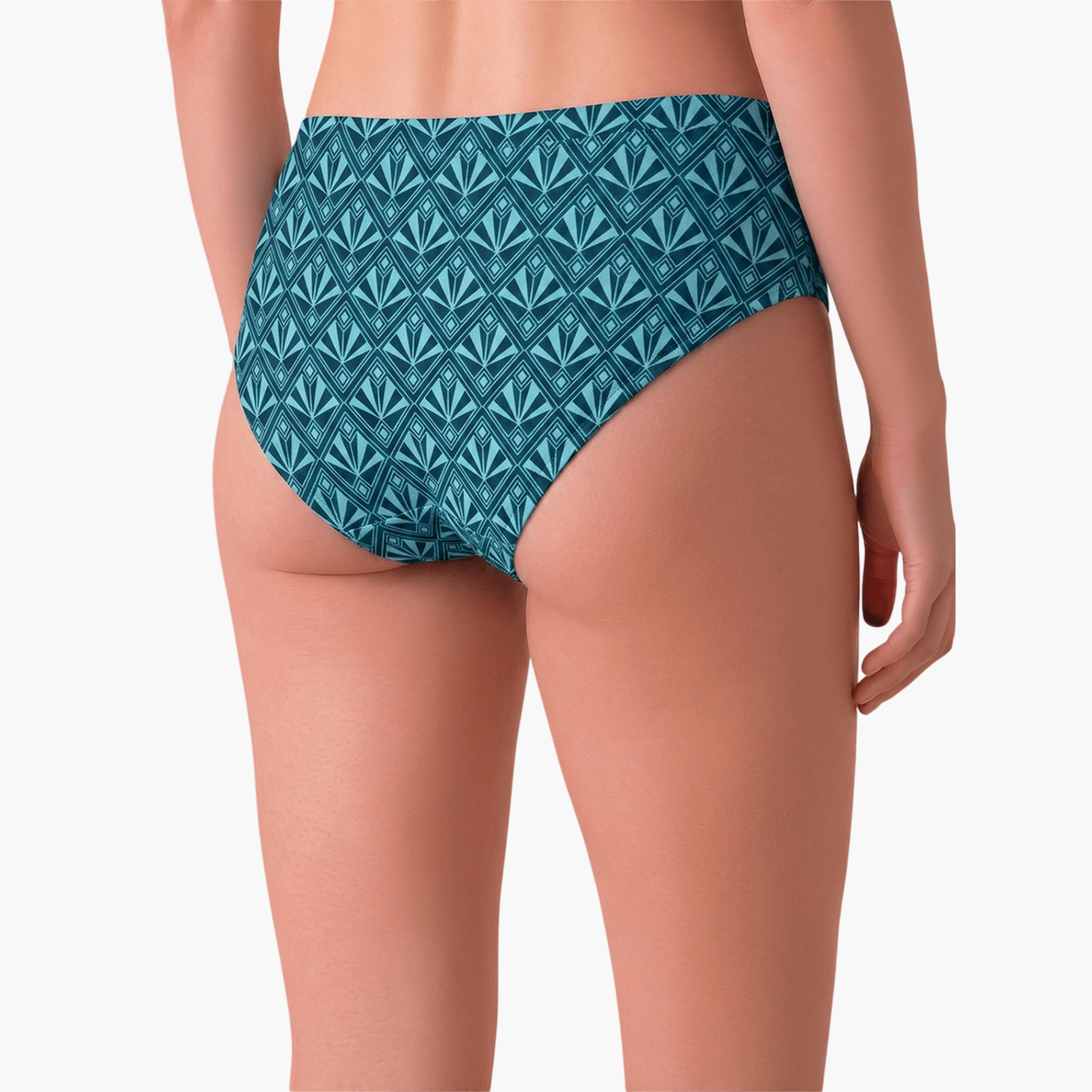 طقم من 3 قطعات سراويل داخلية هيبستر مطبوعة بخصر متوسط ومطاط داخلي قطن %100-women-clothing-lingerie-panties-image-2