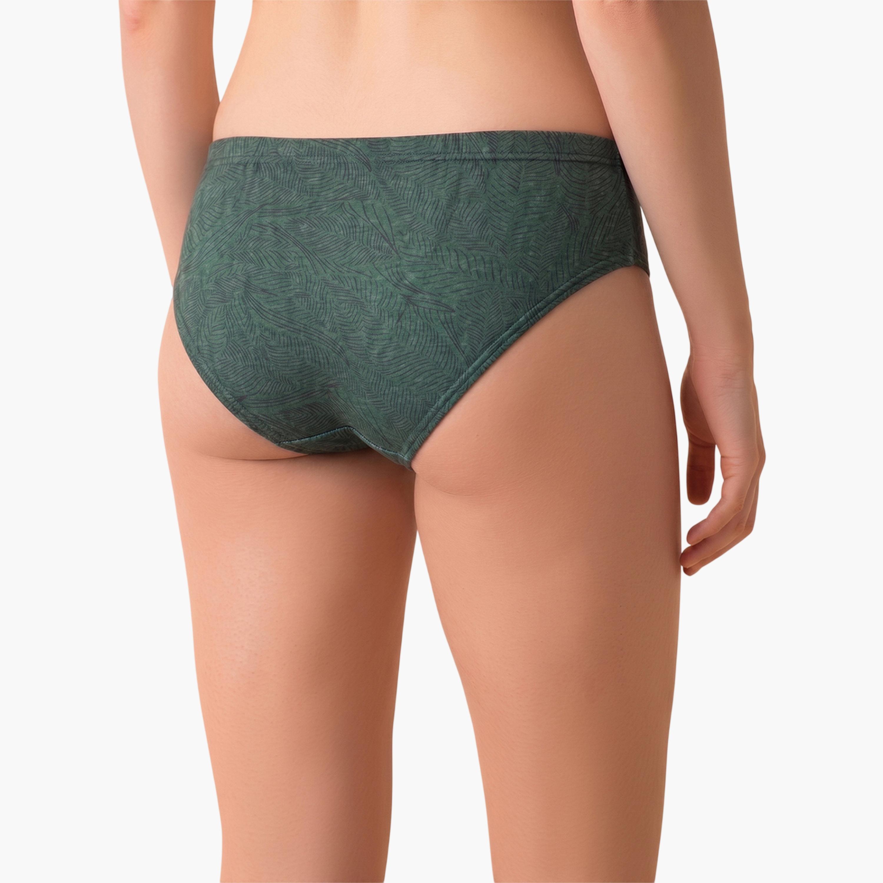 طقم من 3 قطعات سراويل داخلية هيبستر مطبوعة بخصر متوسط ومطاط داخلي قطن %100-women-clothing-lingerie-panties-image-5
