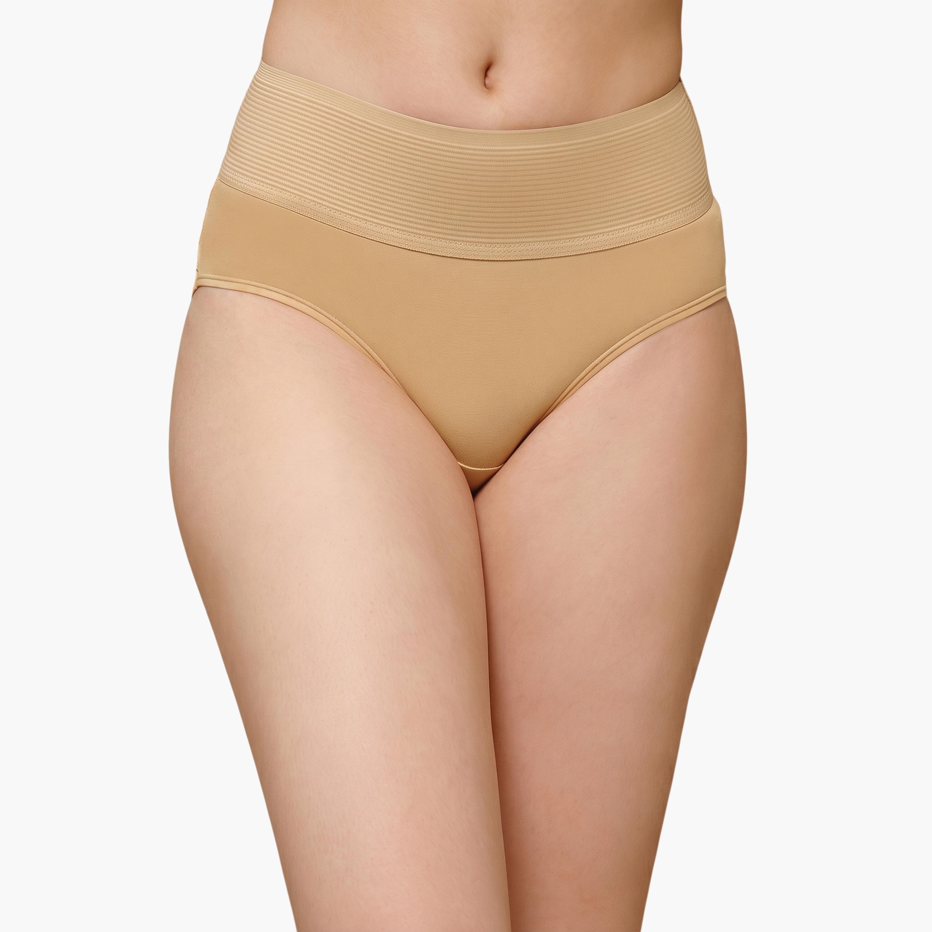 طقم من قطعتين سراويل داخلية هيبستر لشد البطن بمزيج القطن-women-clothing-lingerie-panties-image-4