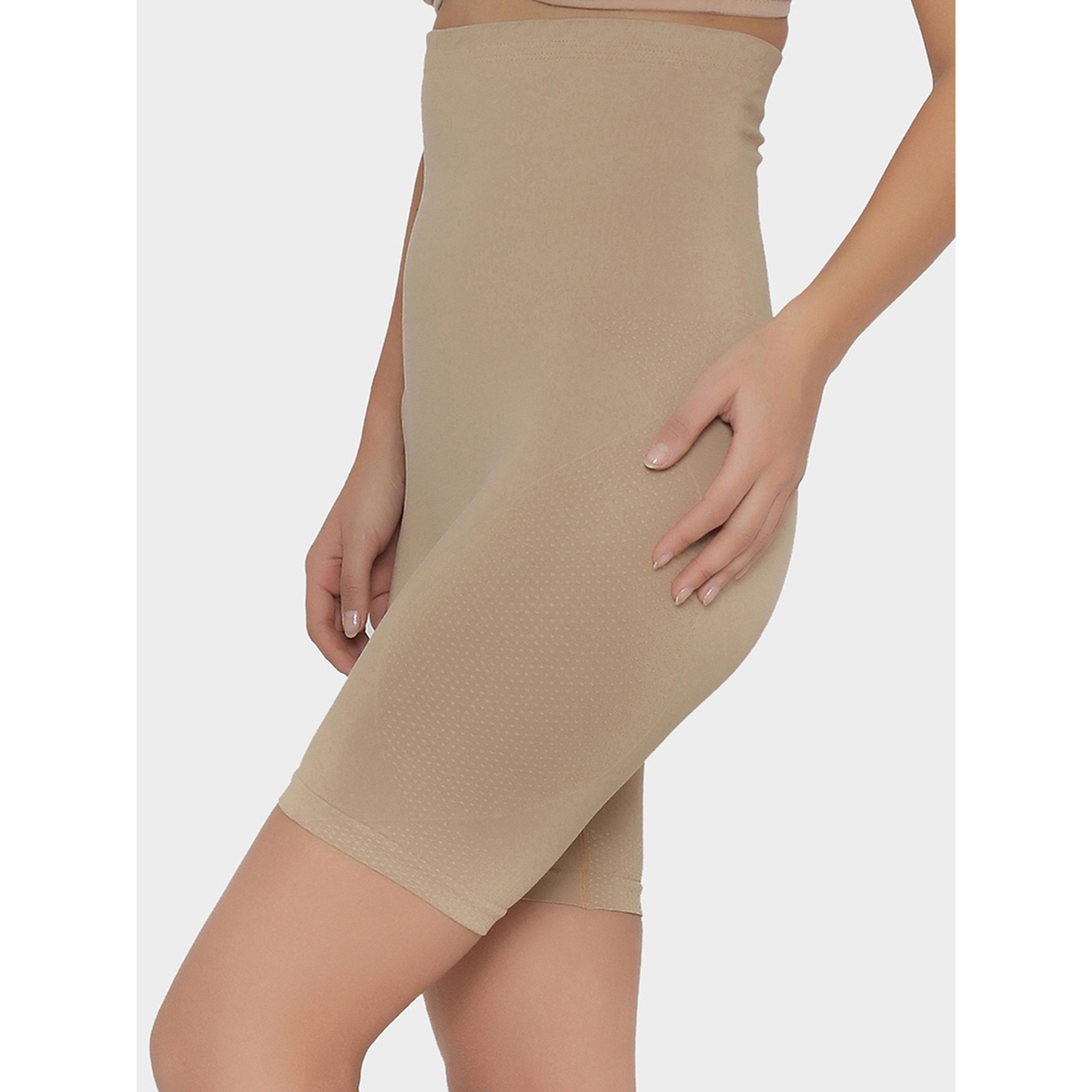 مشد جسم 4 في 1 للبطن والظهر والفخذين والأوراك باللون النود-women-clothing-lingerie-shapewear-image-4