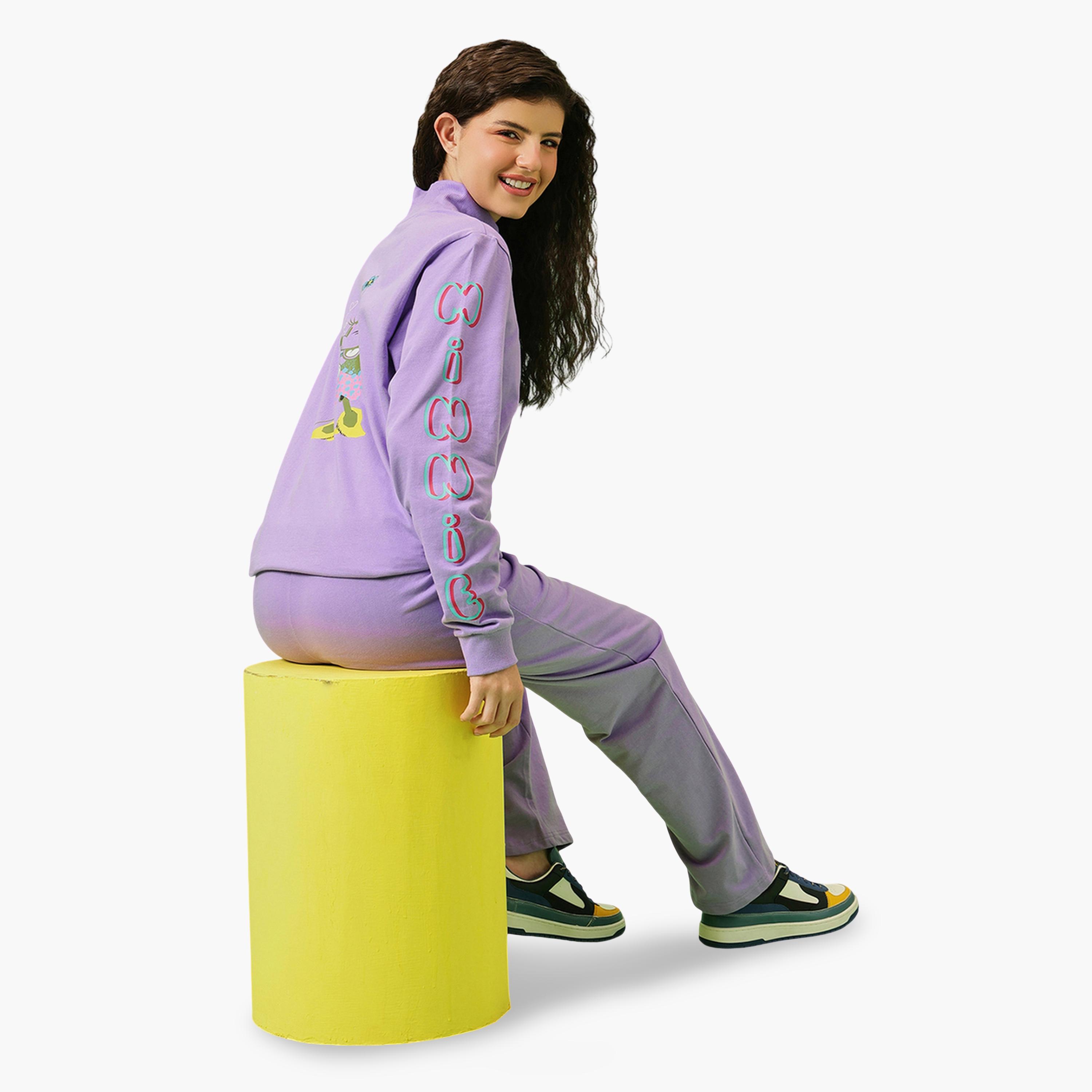 طقم بيجاما من بنطال وبلوزة وطبعة ميكي ماوس-women-clothing-nightwear-pyjamas-longsets-image-2
