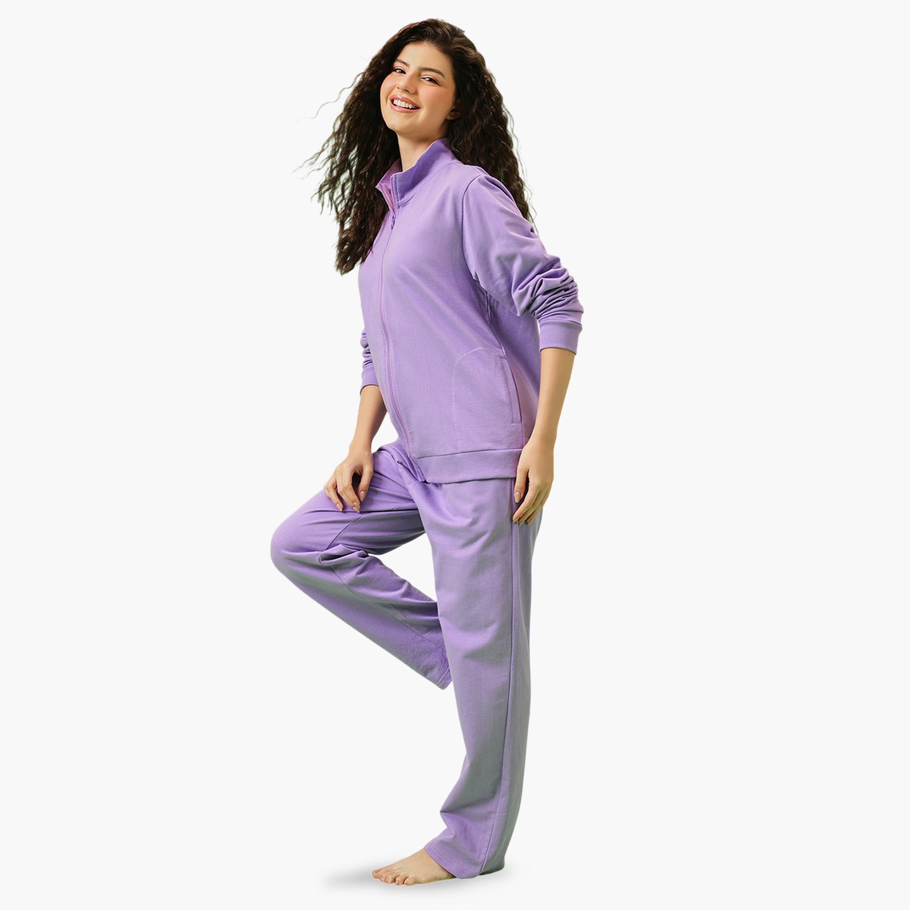طقم بيجاما من بنطال وبلوزة وطبعة ميكي ماوس-women-clothing-nightwear-pyjamas-longsets-image-4