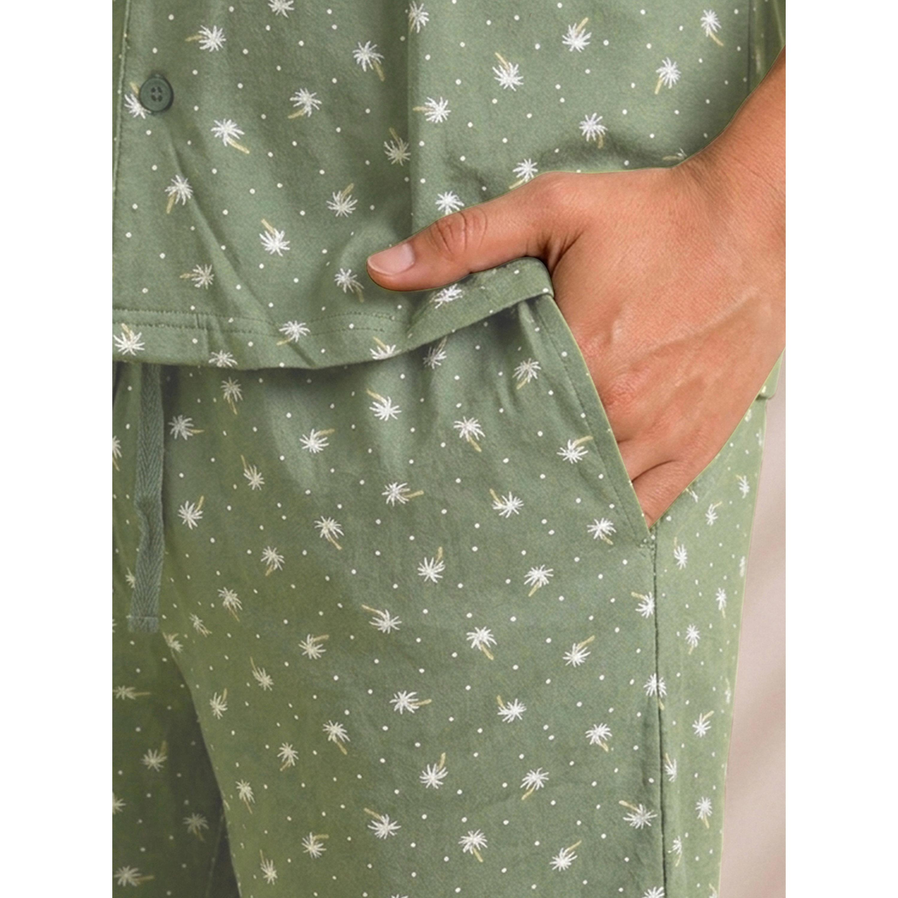 طقم بيجاما من شورت وبلوزة وطبعة زهور-women-clothing-nightwear-pyjamas-shortsets-image-6