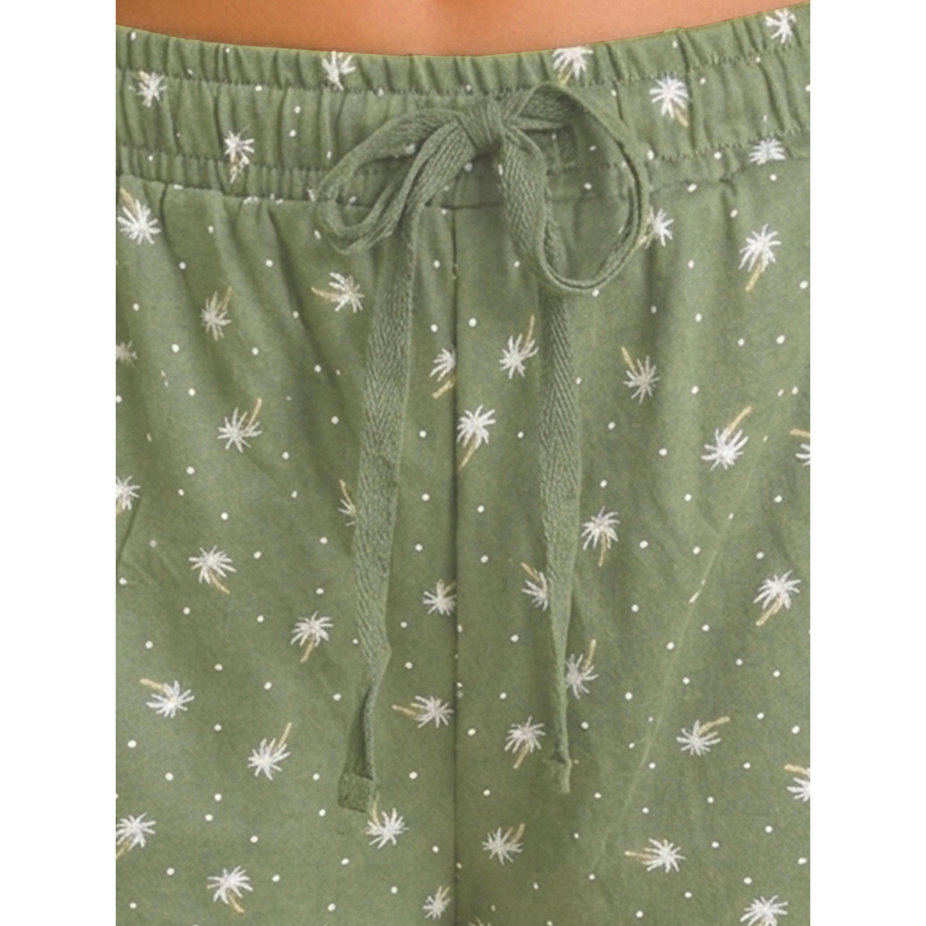 طقم بيجاما من شورت وبلوزة وطبعة زهور-women-clothing-nightwear-pyjamas-shortsets-image-7