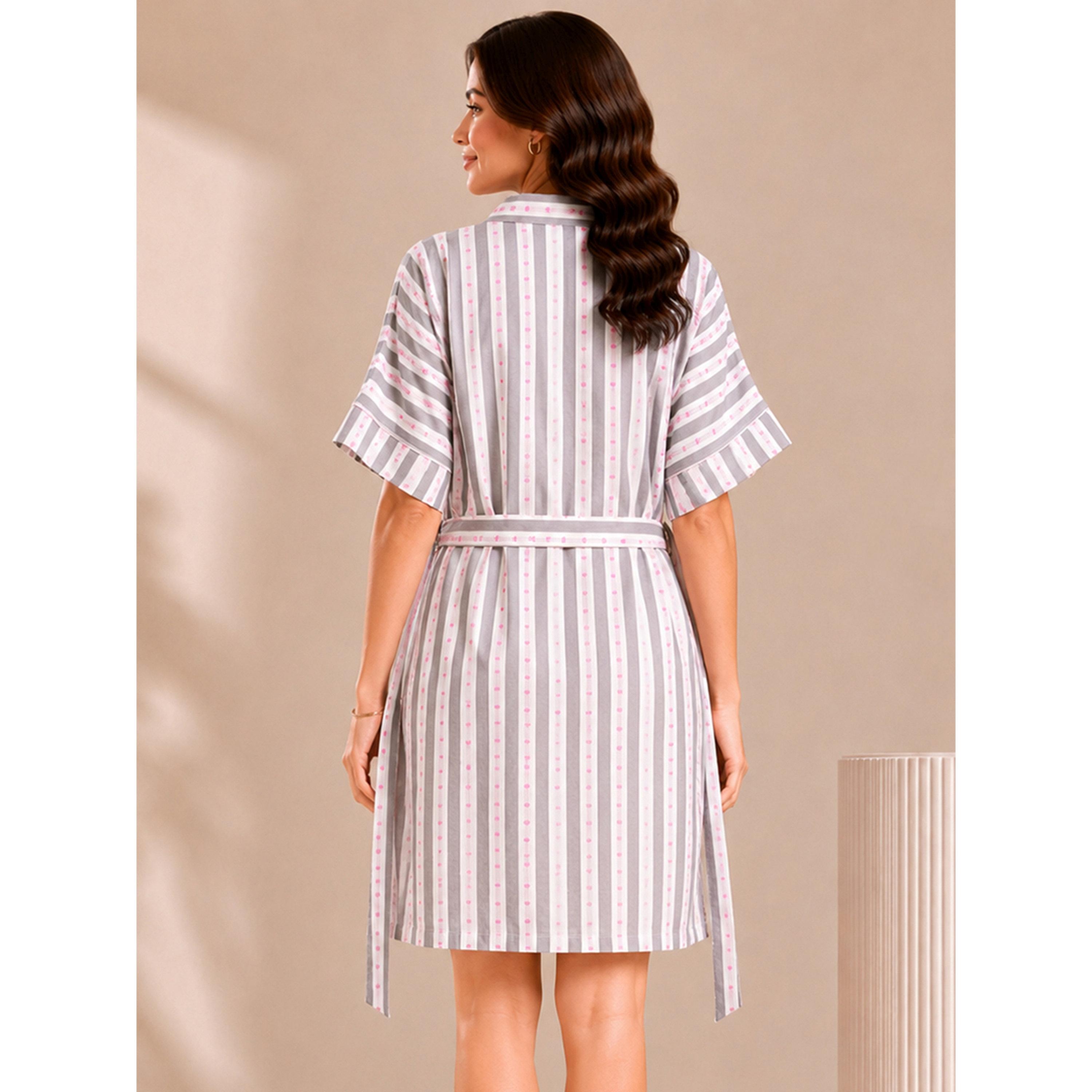 طقم منسق من روب وقميص نوم رايون مطبوع باللون الأبيض-women-clothing-nightwear-robes-image-9