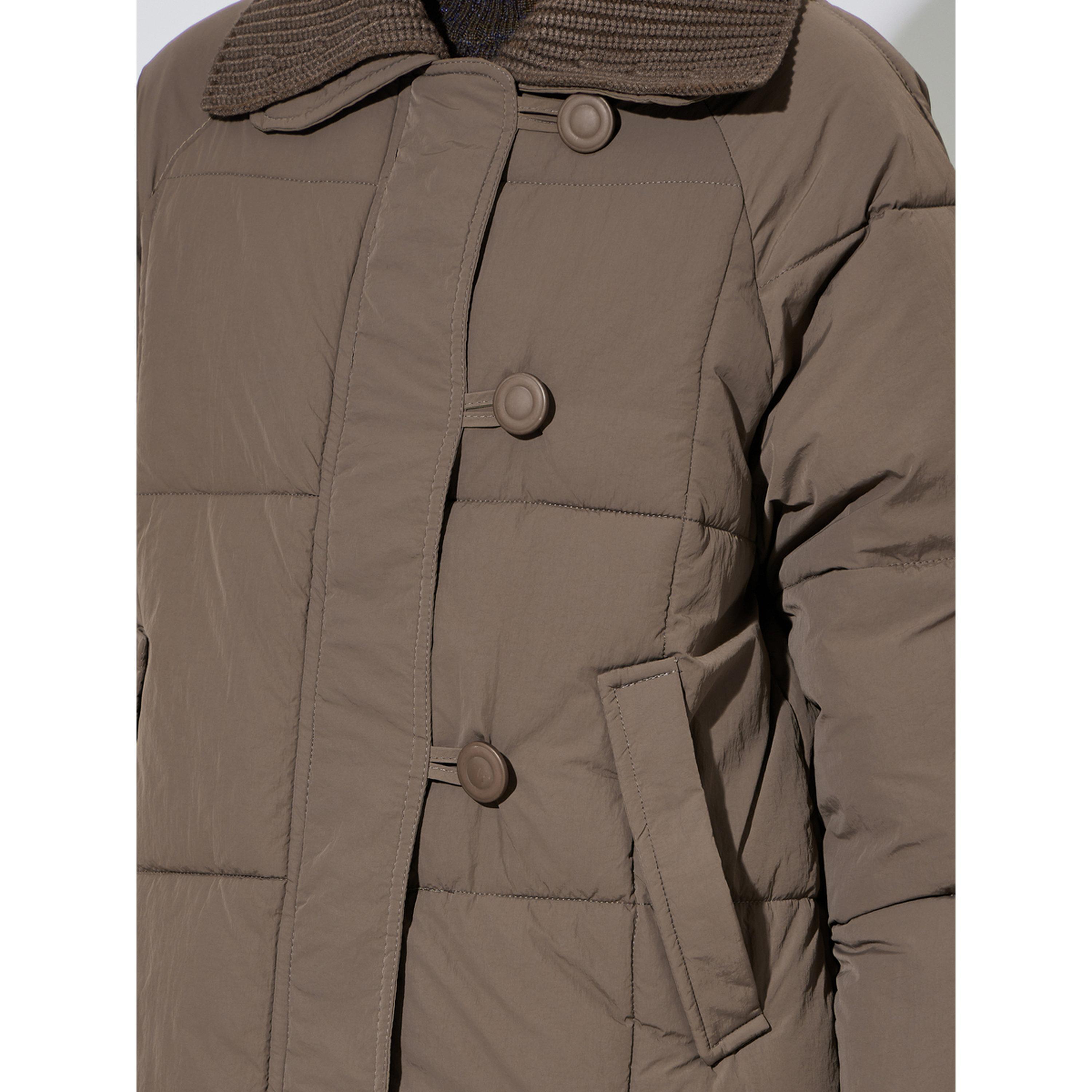 Styli Brown Solid Zip Knee-Length Puffer Coat-women-winterwear-coatsandjackets-jackets-image-5