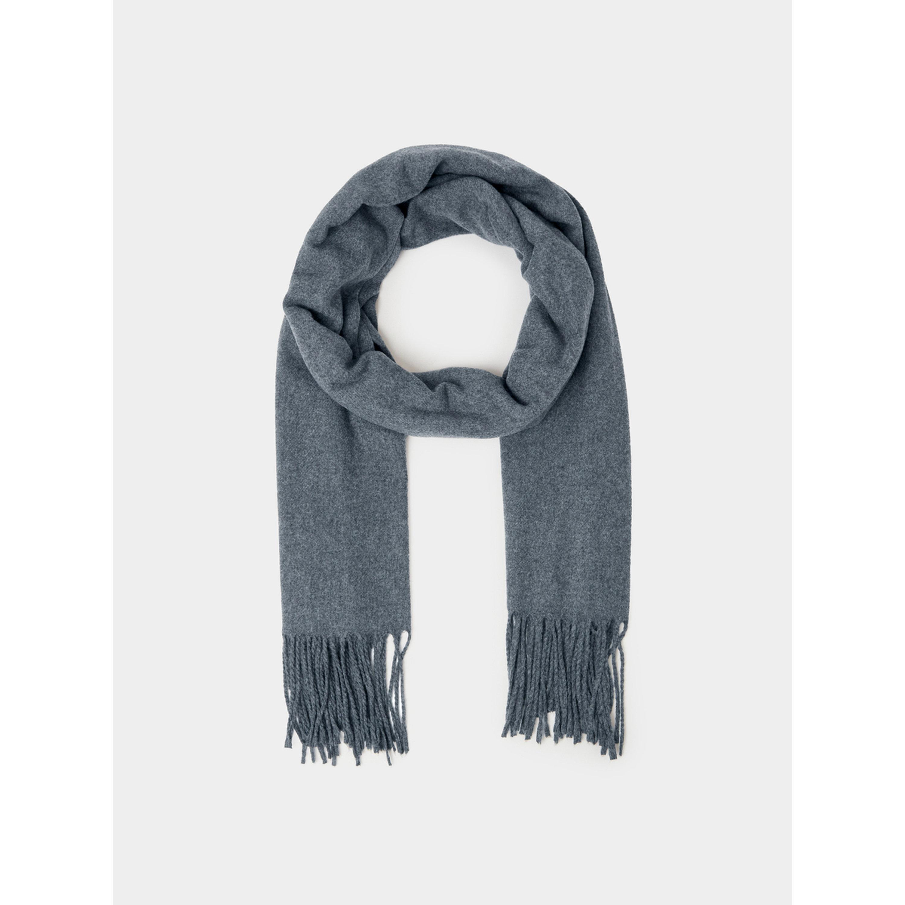 Styli Grey Solid Fringed Scarf-women-clothingaccessories-scarves-image-1