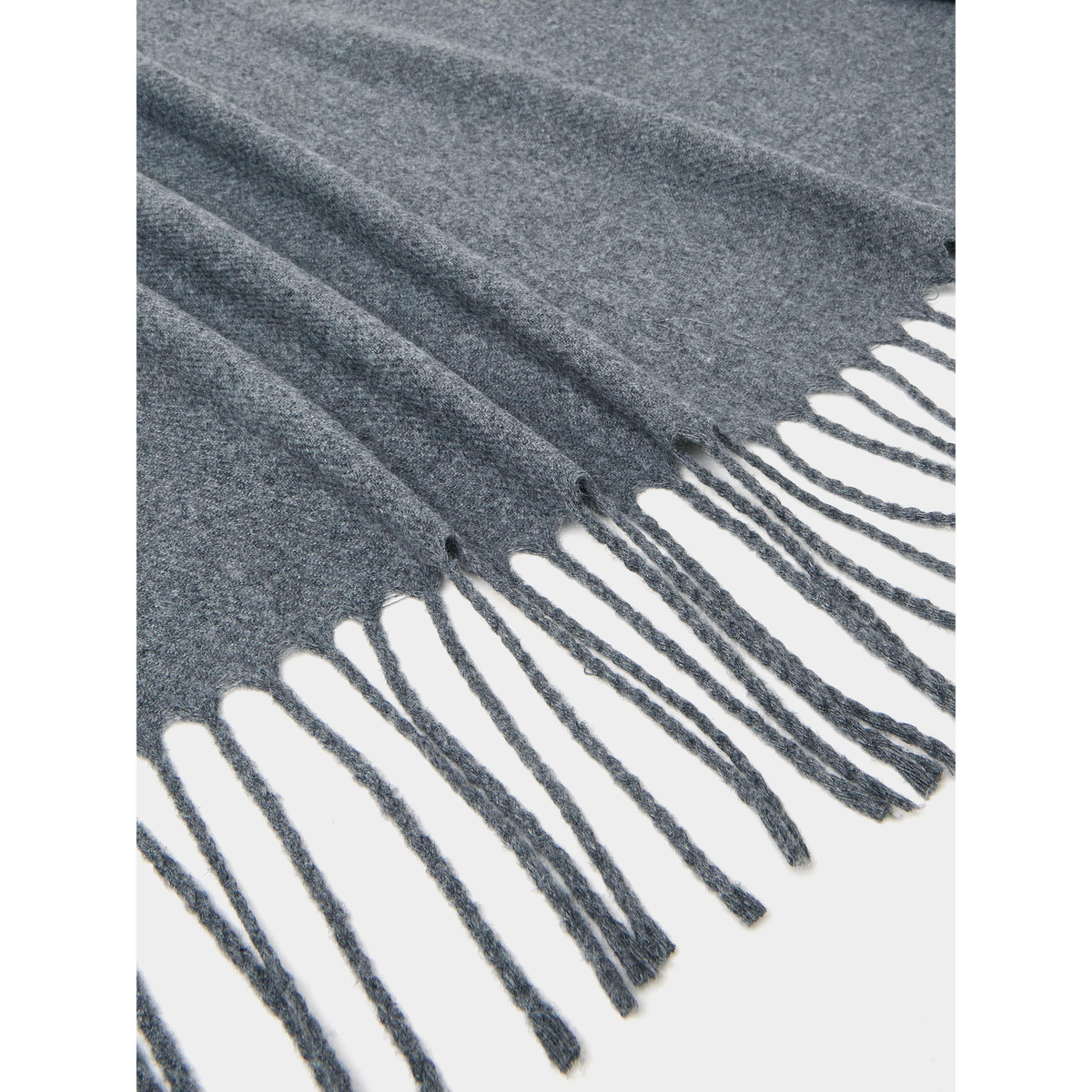 Styli Grey Solid Fringed Scarf-women-clothingaccessories-scarves-image-3