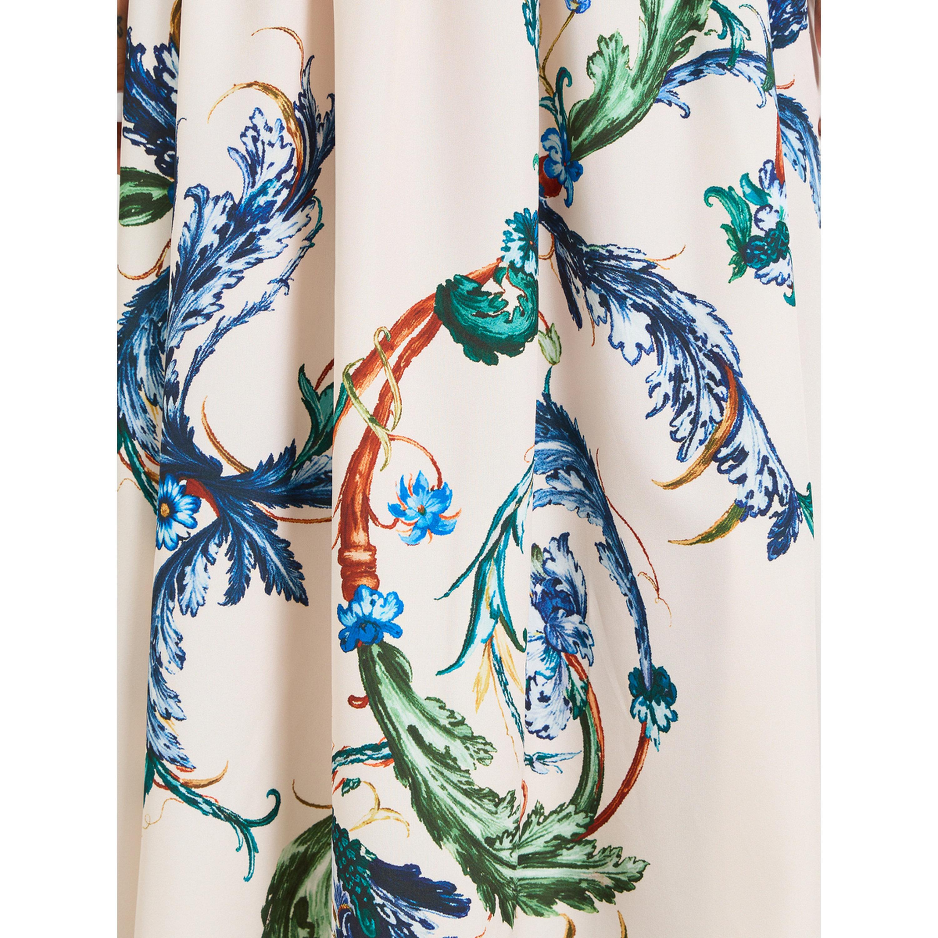 Take Two Beige A-Line Midi Skirt with Floral Print-women-clothing-skirts-image-3