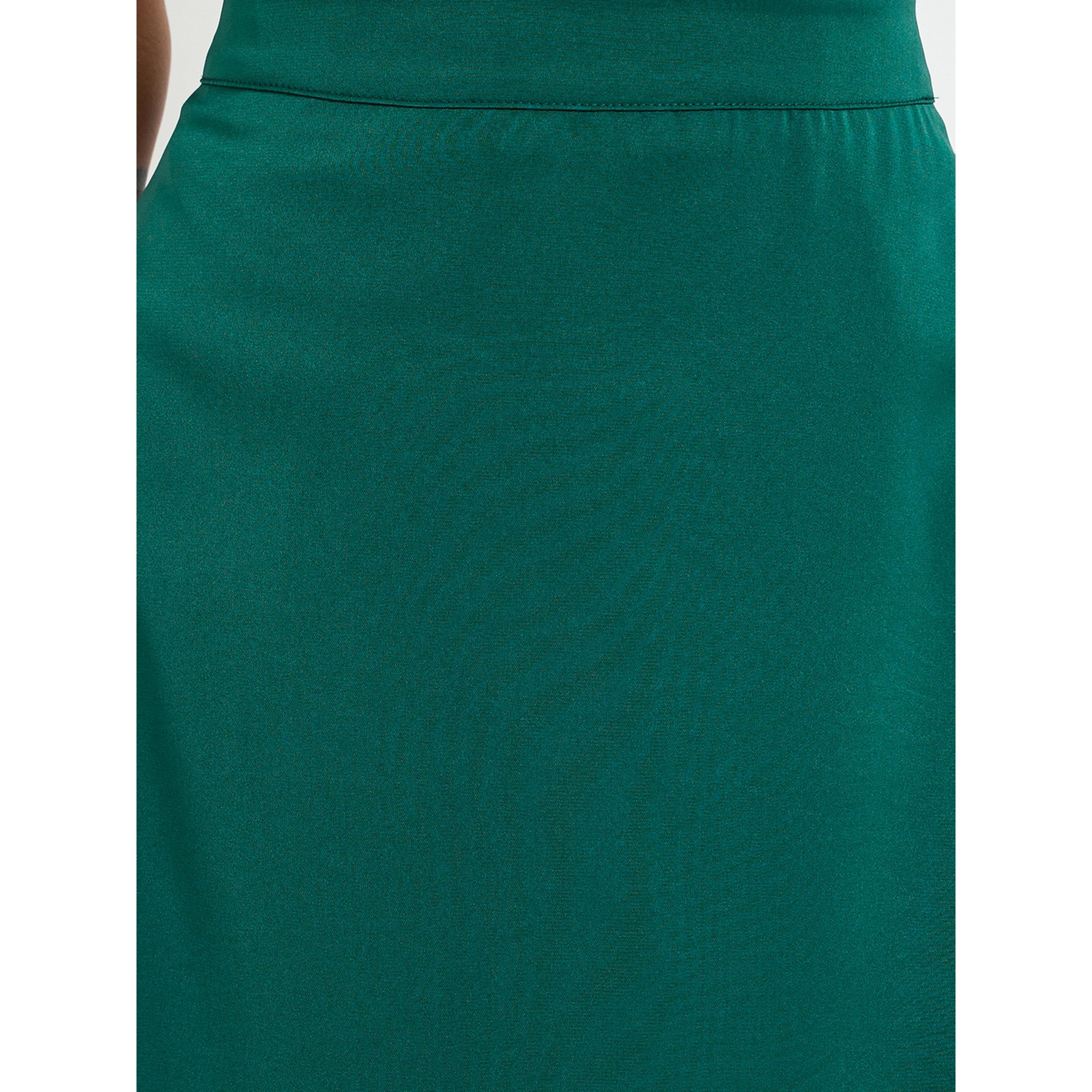 Take Two Green Solid Pleated Midi Skirt-women-clothing-skirts-image-3