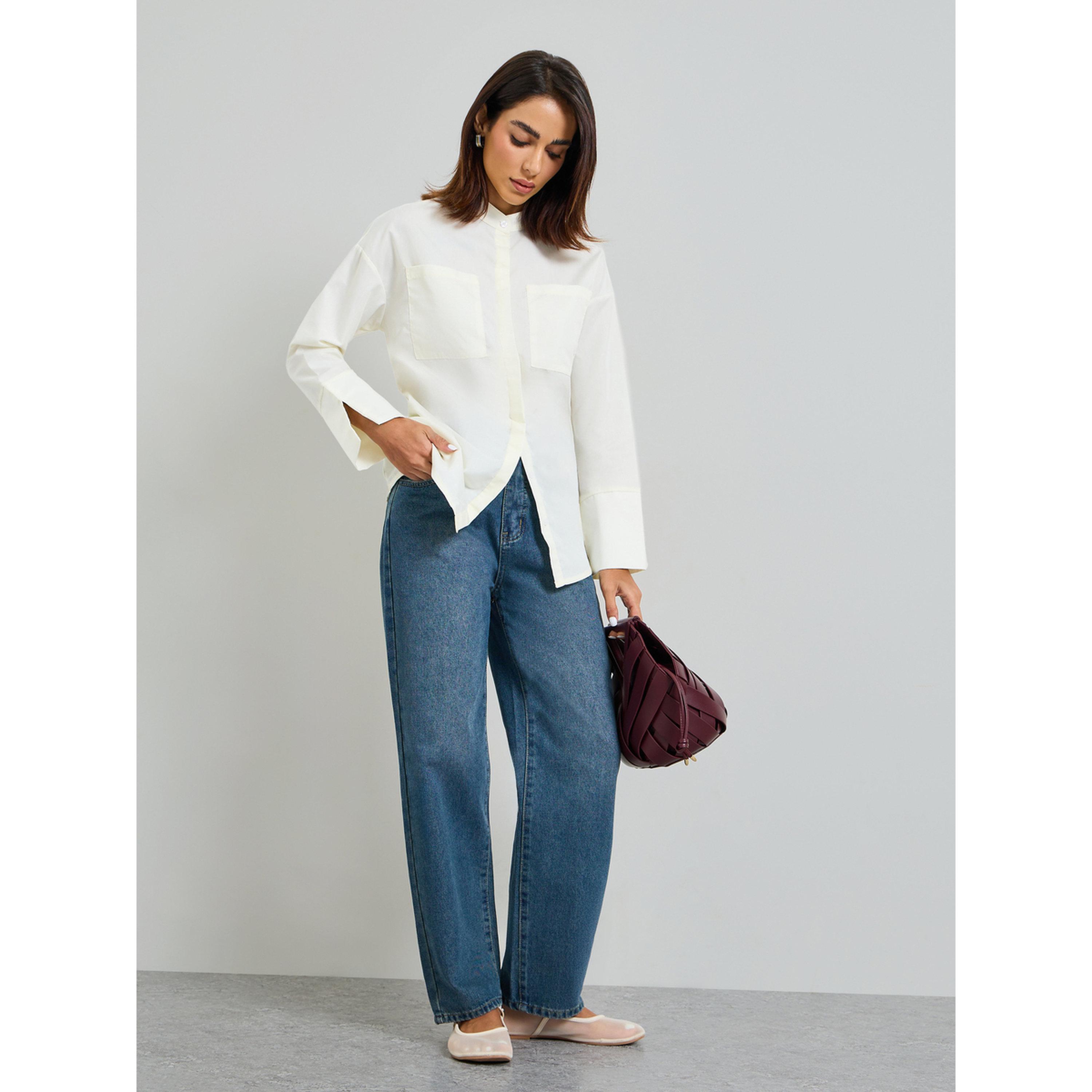 Take Two Beige Long Sleeve Woven Shirt-women-clothing-shirtsandblouses-shirts-image-2