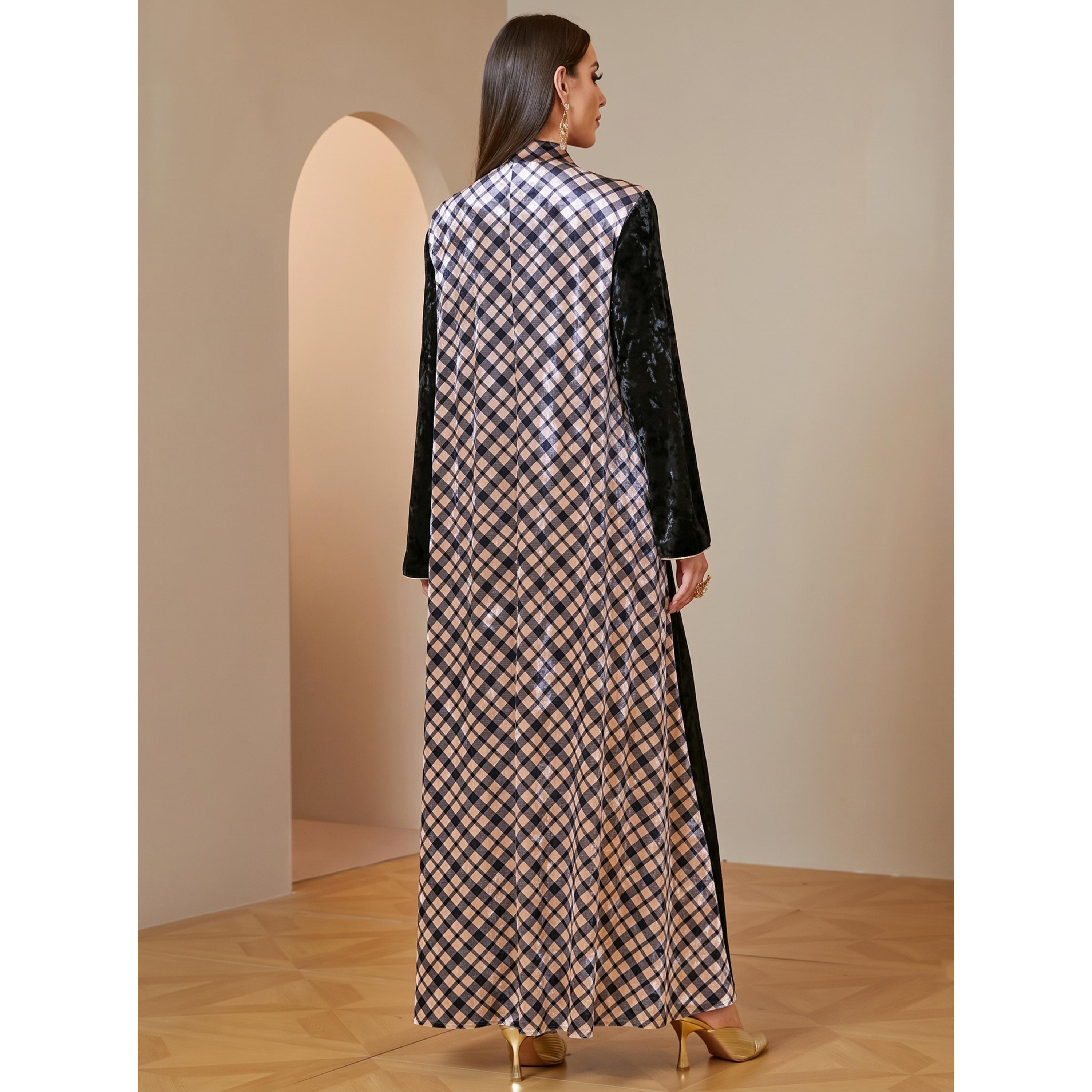 Take Two Black Velvet Embroidered Maxi Jalabiya-women-arabicclothing-jalabiyas-image-3
