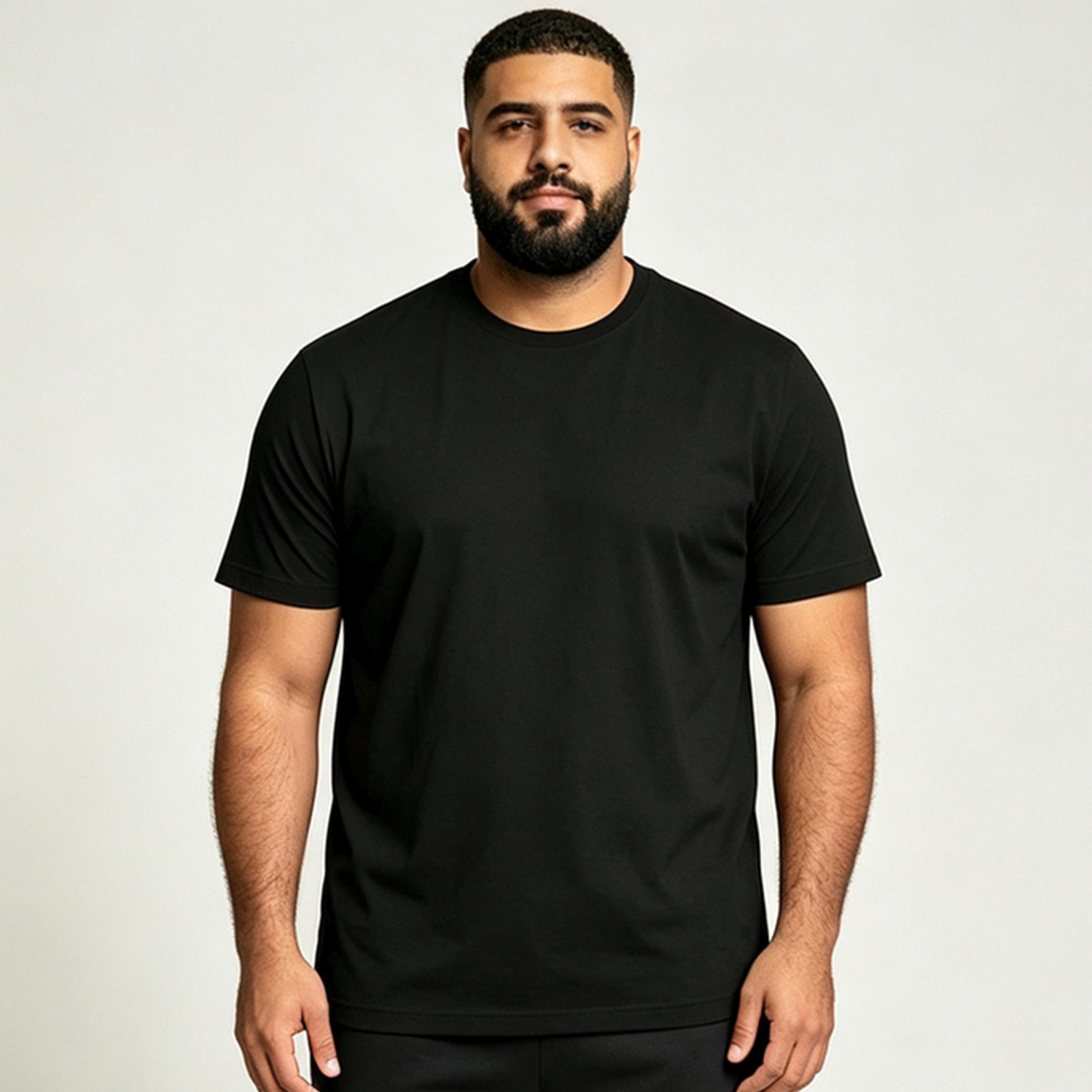 Take Two Plus Size Black Crew Neck T-Shirt-men-clothing-tshirtsandpolos-tshirts-image-1