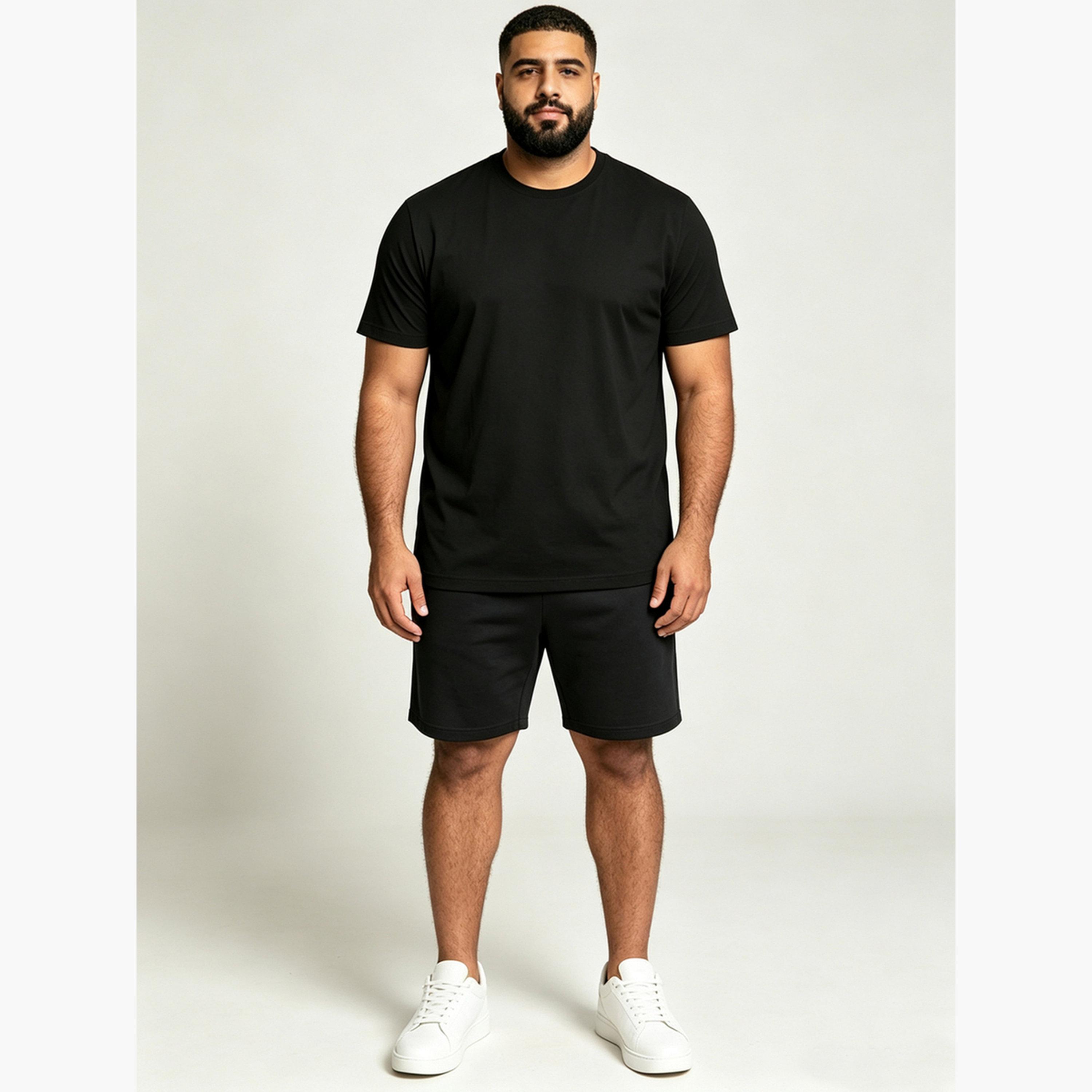 Take Two Plus Size Black Crew Neck T-Shirt-men-clothing-tshirtsandpolos-tshirts-image-2