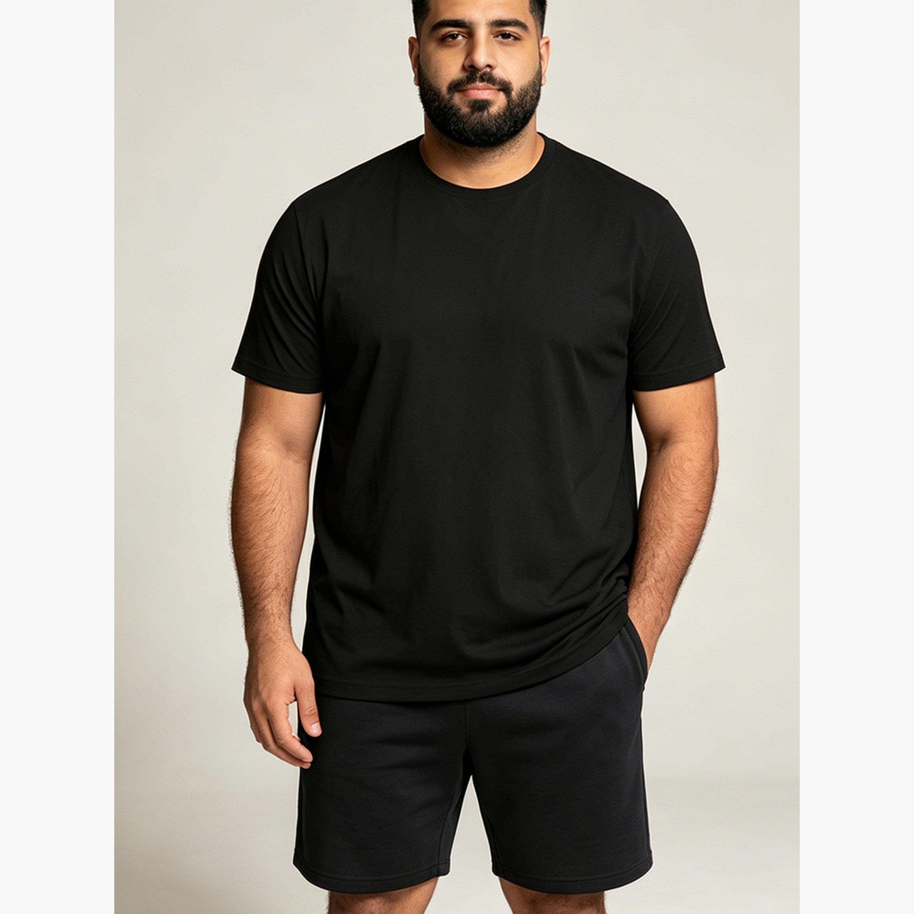 Take Two Plus Size Black Crew Neck T-Shirt-men-clothing-tshirtsandpolos-tshirts-image-5