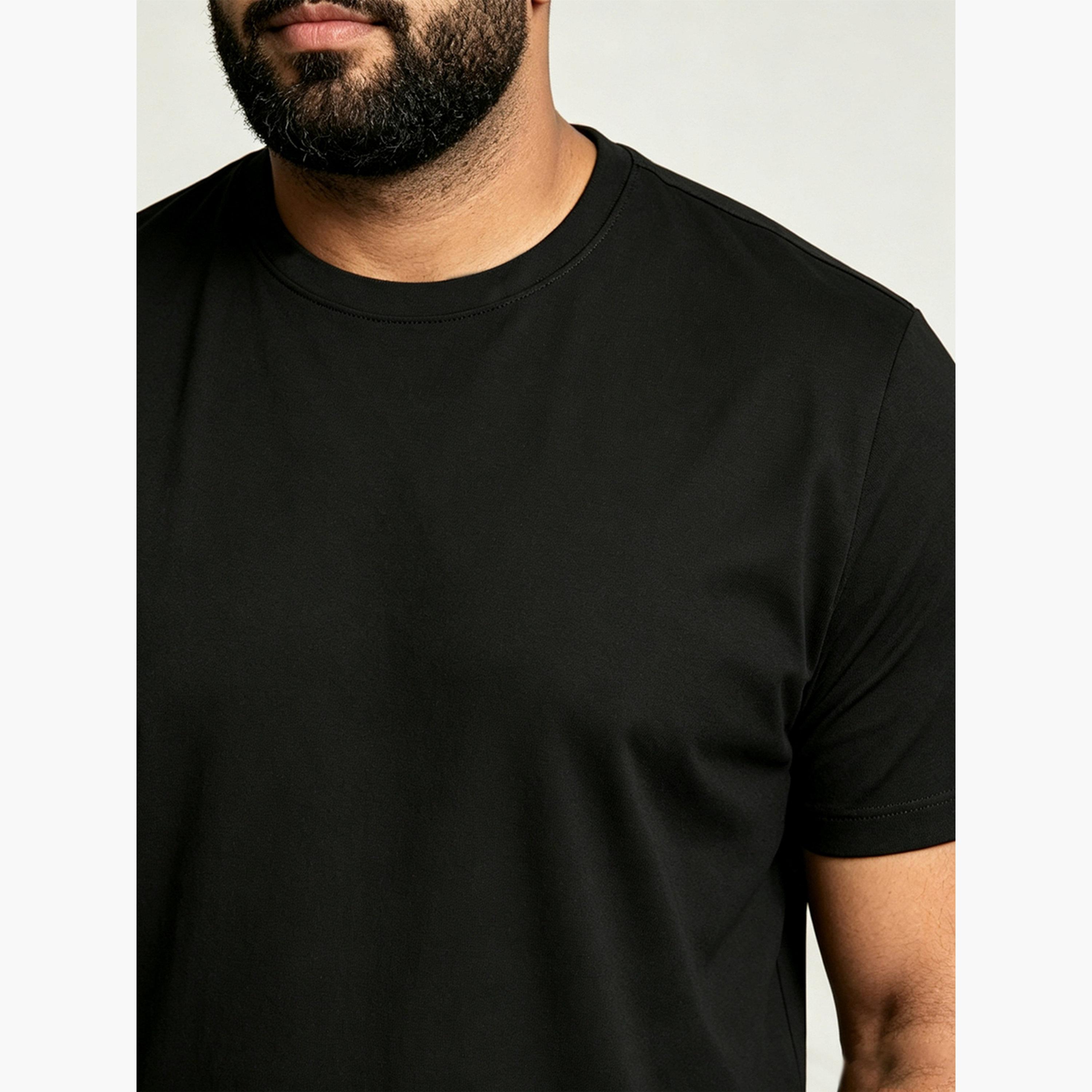 Take Two Plus Size Black Crew Neck T-Shirt-men-clothing-tshirtsandpolos-tshirts-image-6