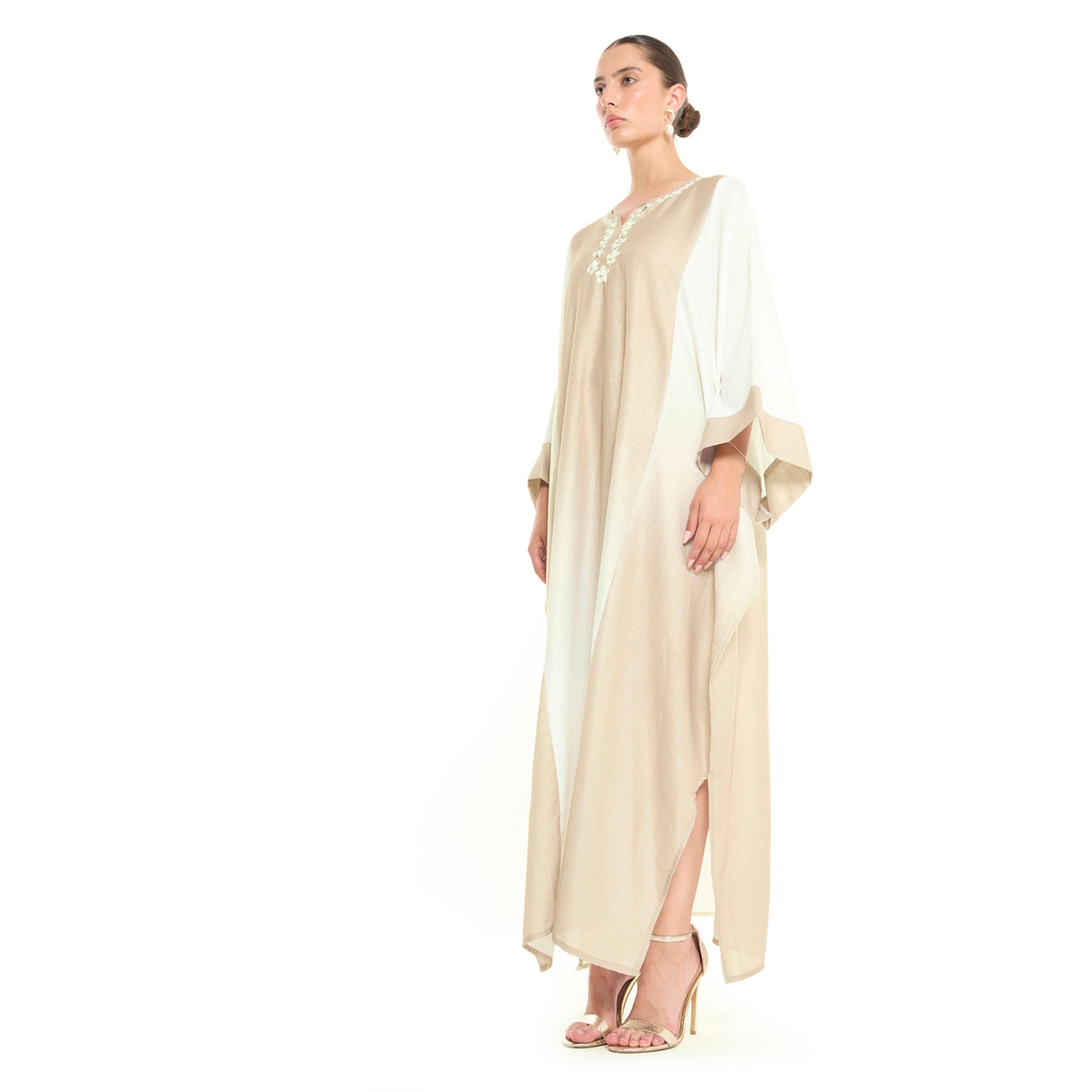 جلابية طويلة سكري بحافة واسعة وتطريز-women-arabicclothing-jalabiyas-image-2