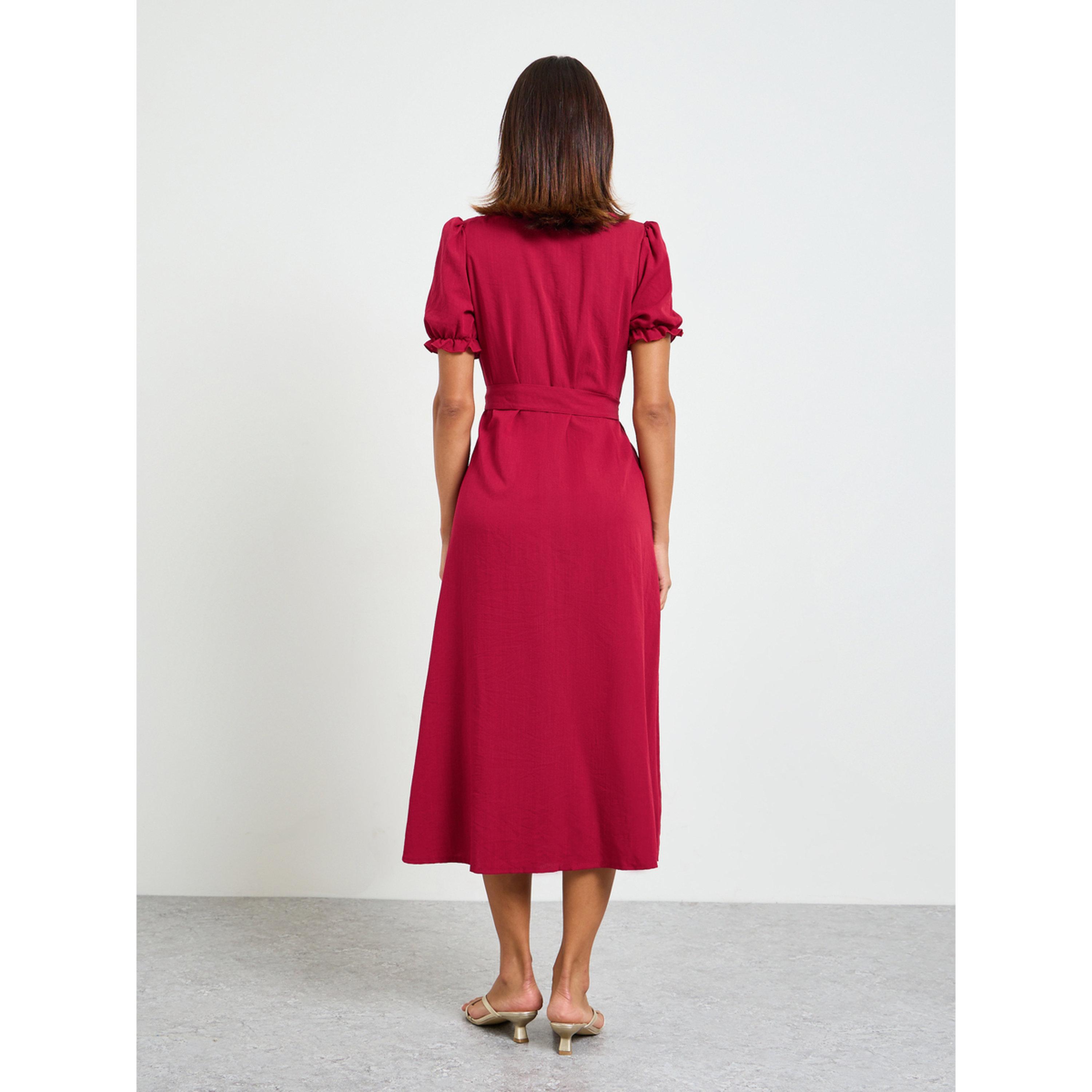Take Two Embroidered Midi A-Line Dress with Short Sleeves-women-clothing-dresses-image-4