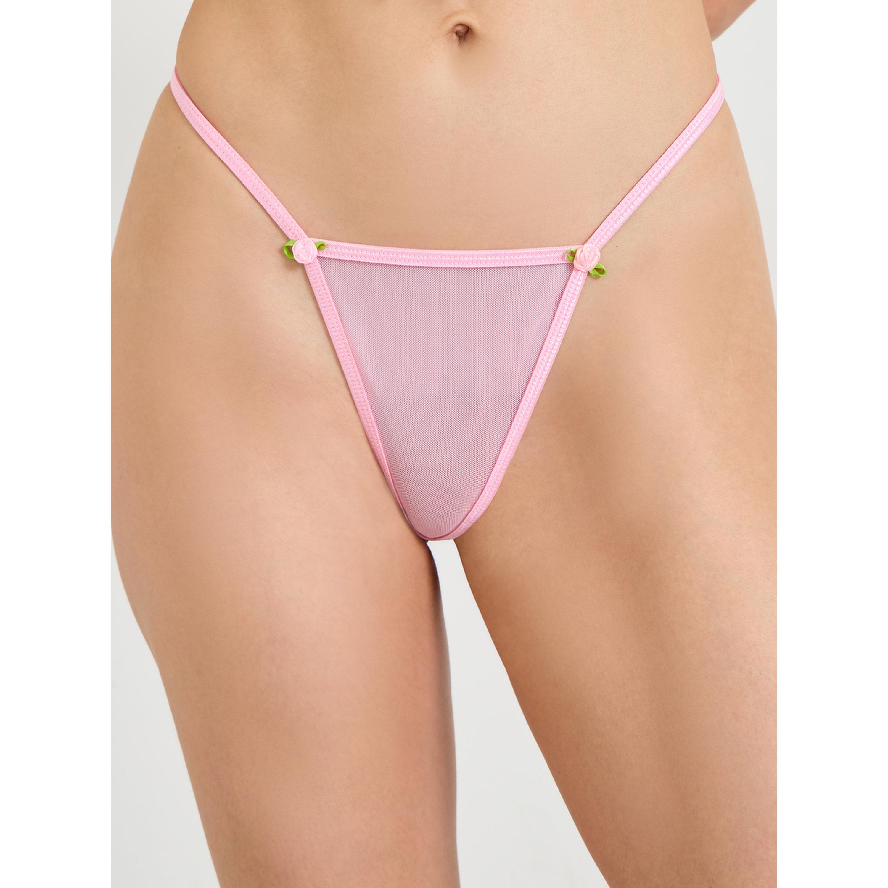 بيبي دول شفاف ومطرز بالزهور مع كلسون-women-clothing-lingerie-lingeriesets-image-3