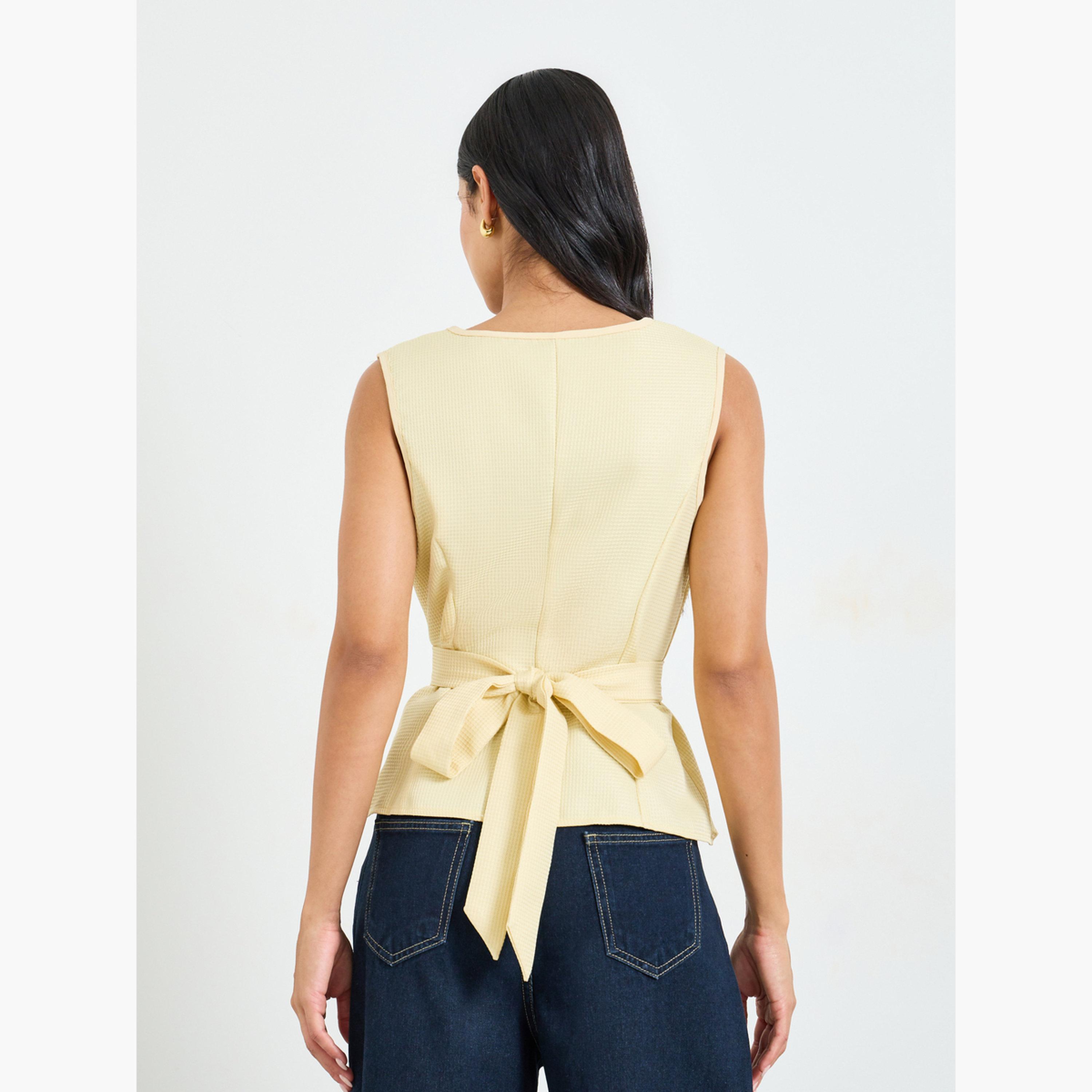 Take Two Sleeveless Yellow Blouse-women-clothing-shirtsandblouses-blouses-image-3