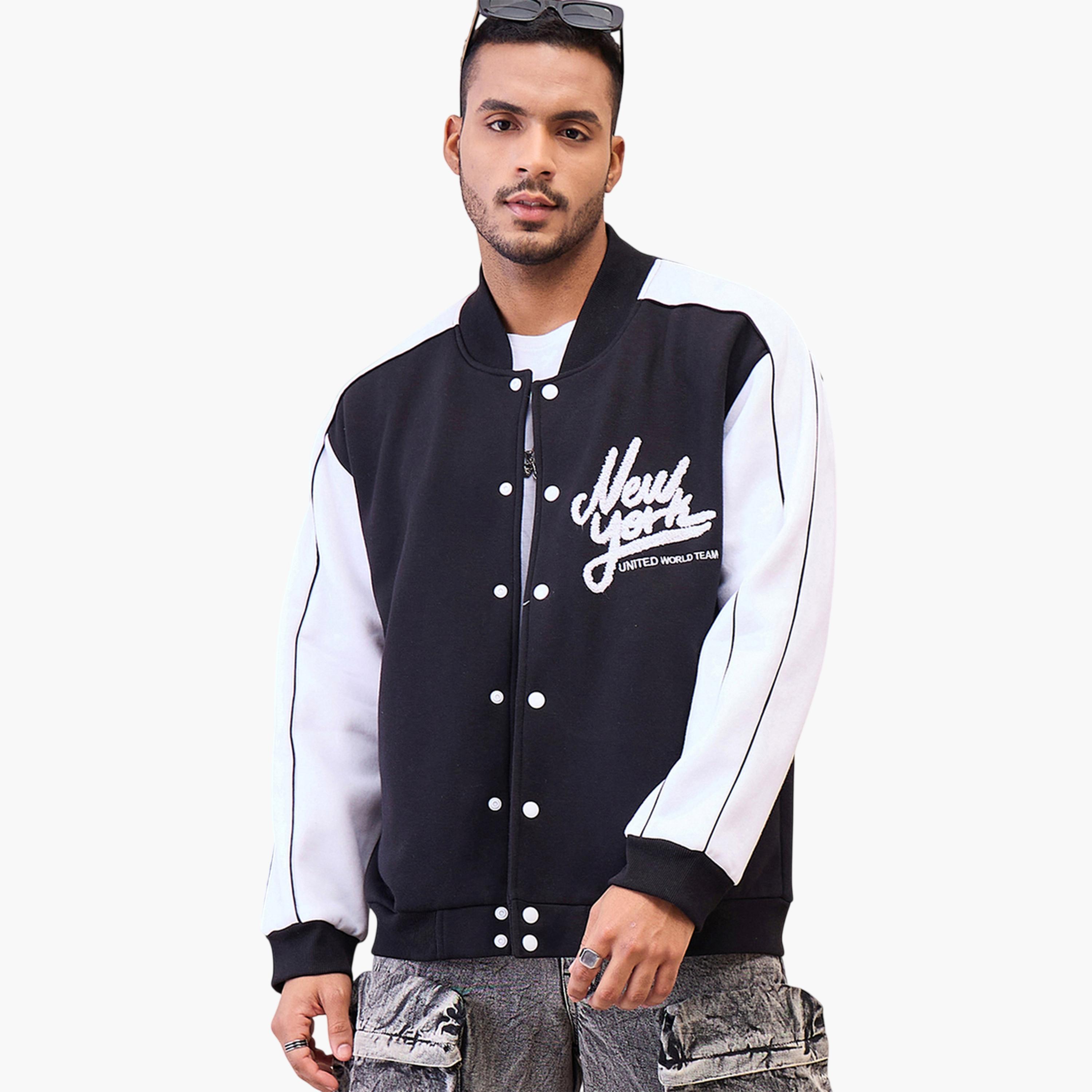جاكيت فارستي بتطريز وأزرار أسود وأبيض-men-clothing-jacketsandblazers-jackets-image-4