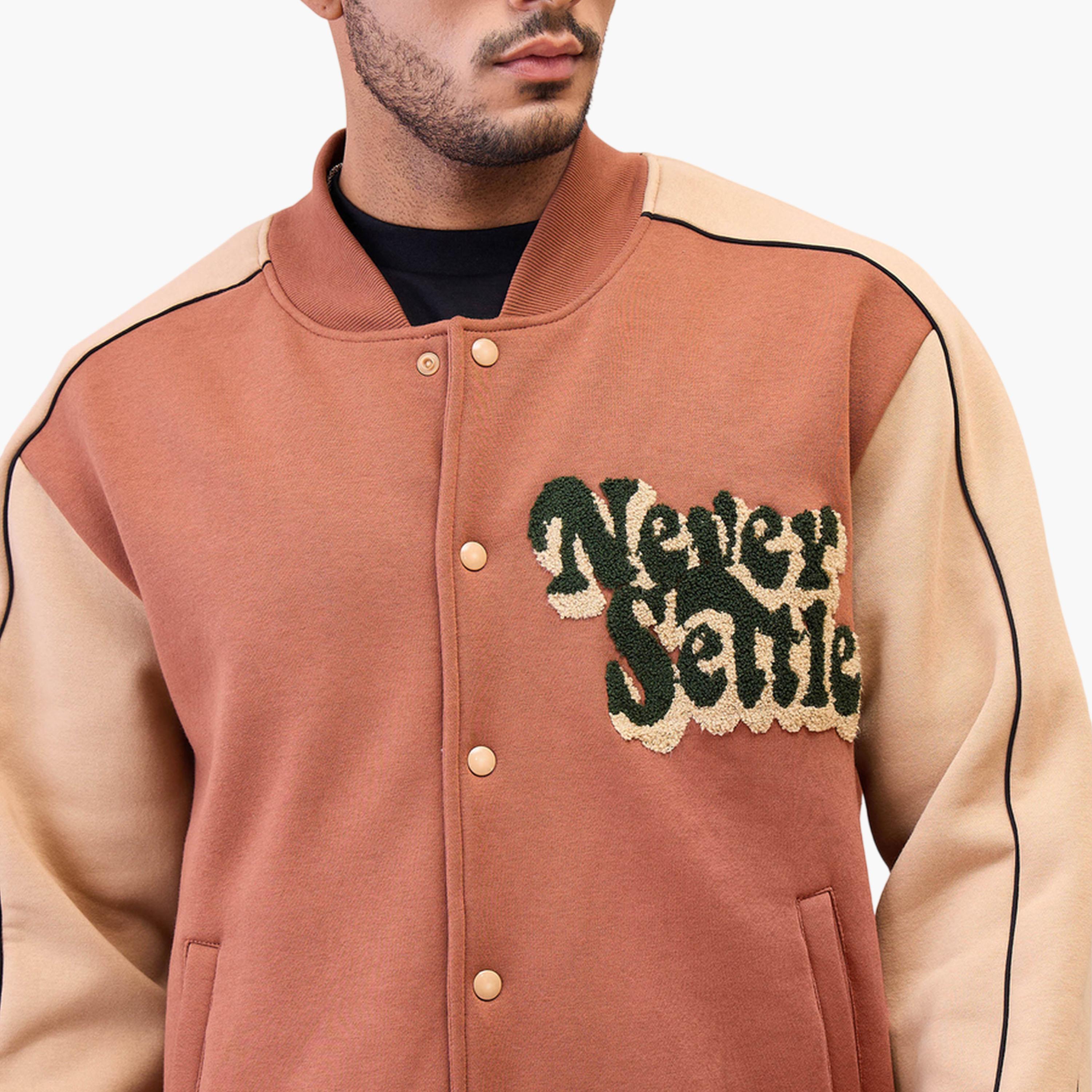 Sassafras X Styli Two-Tone Embroidered Varsity Jacket with Buttons-men-clothing-jacketsandblazers-jackets-image-4