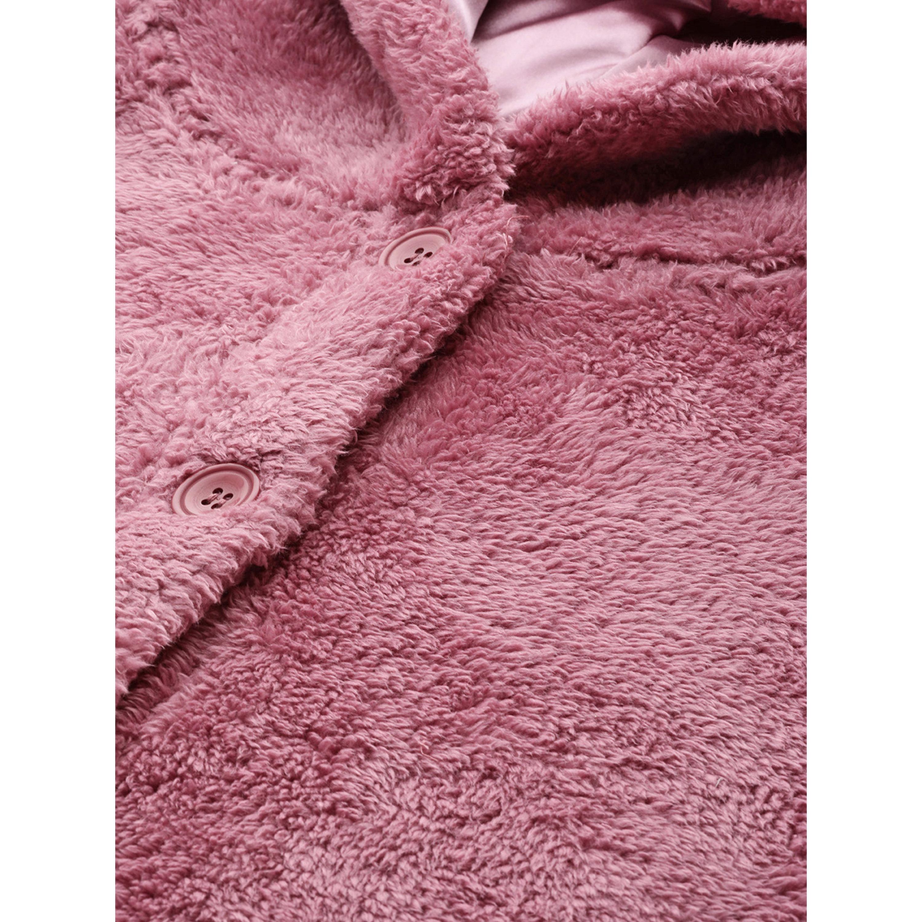 Sassafras X Styli Pink Faux Fur Longline Hooded Coat-women-winterwear-coatsandjackets-coats-image-5