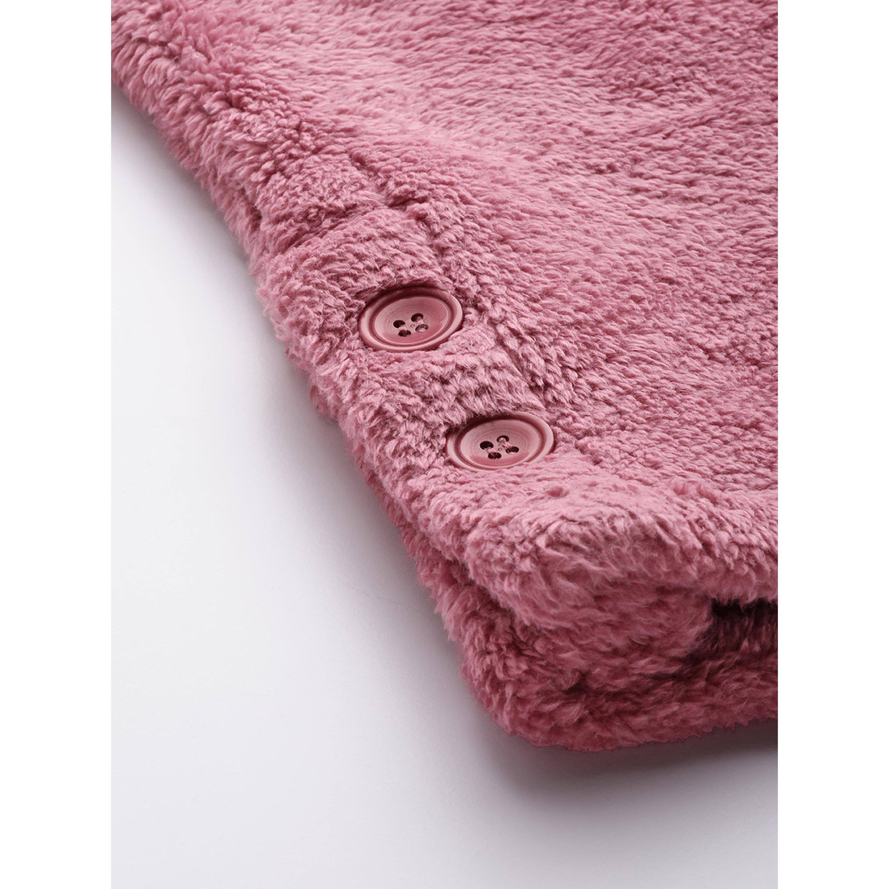 Sassafras X Styli Pink Faux Fur Longline Hooded Coat-women-winterwear-coatsandjackets-coats-image-6