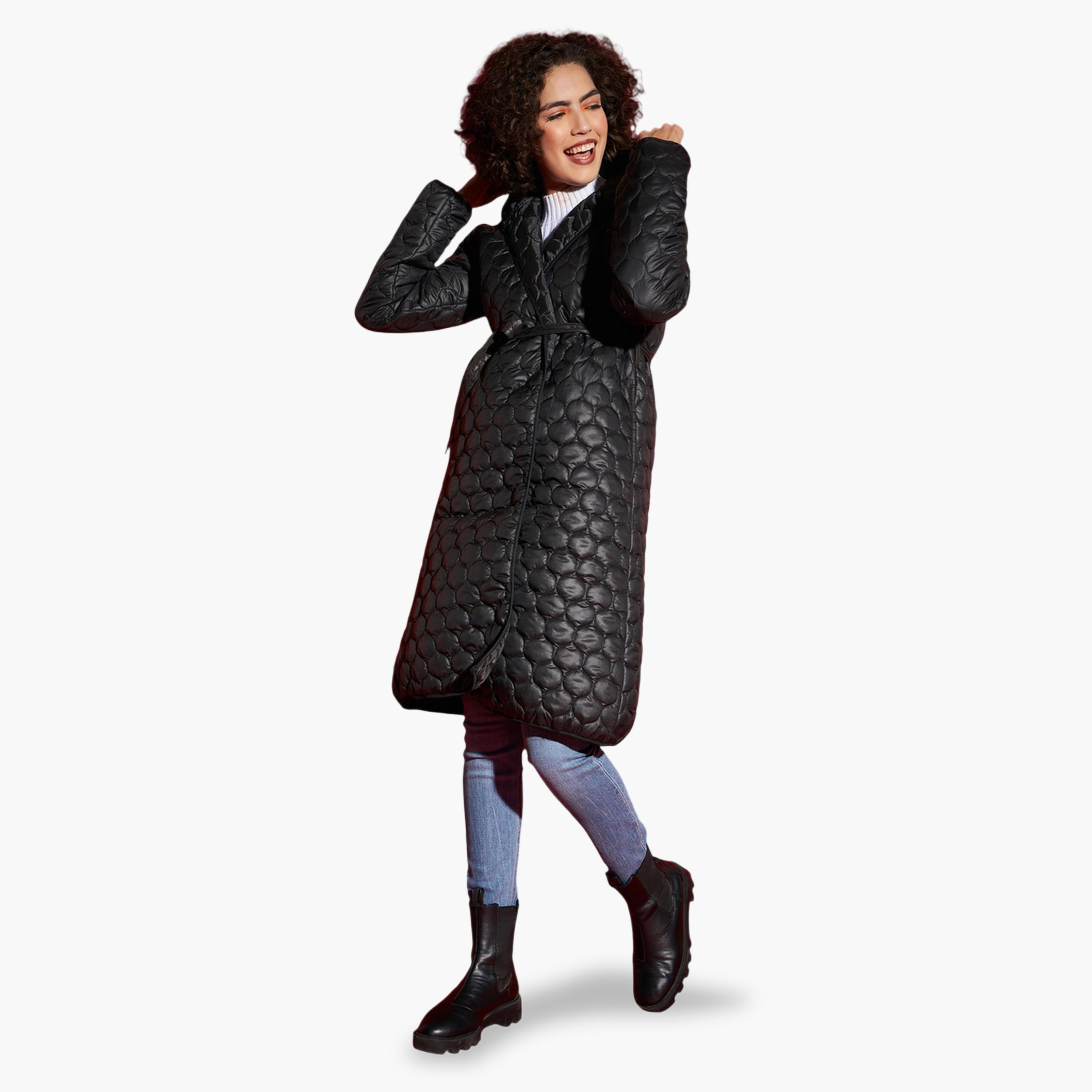 ساسافراس × ستايلي - جاكيت بومبر أسود مبطن بطول الركبة-women-winterwear-coatsandjackets-jackets-image-3