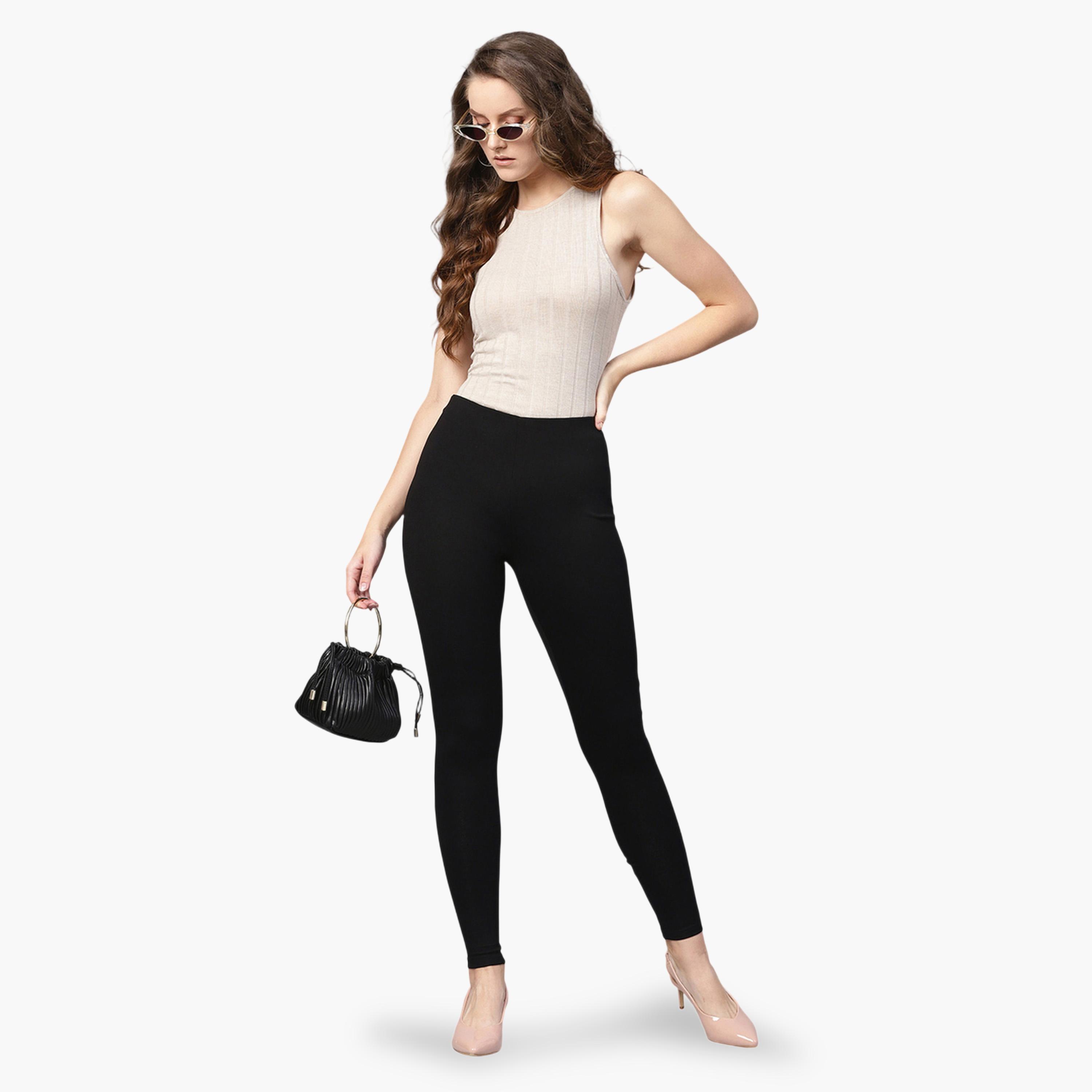 Sassafras X Styli Black Slim-Fit Jeggings-women-clothing-leggings-image-2