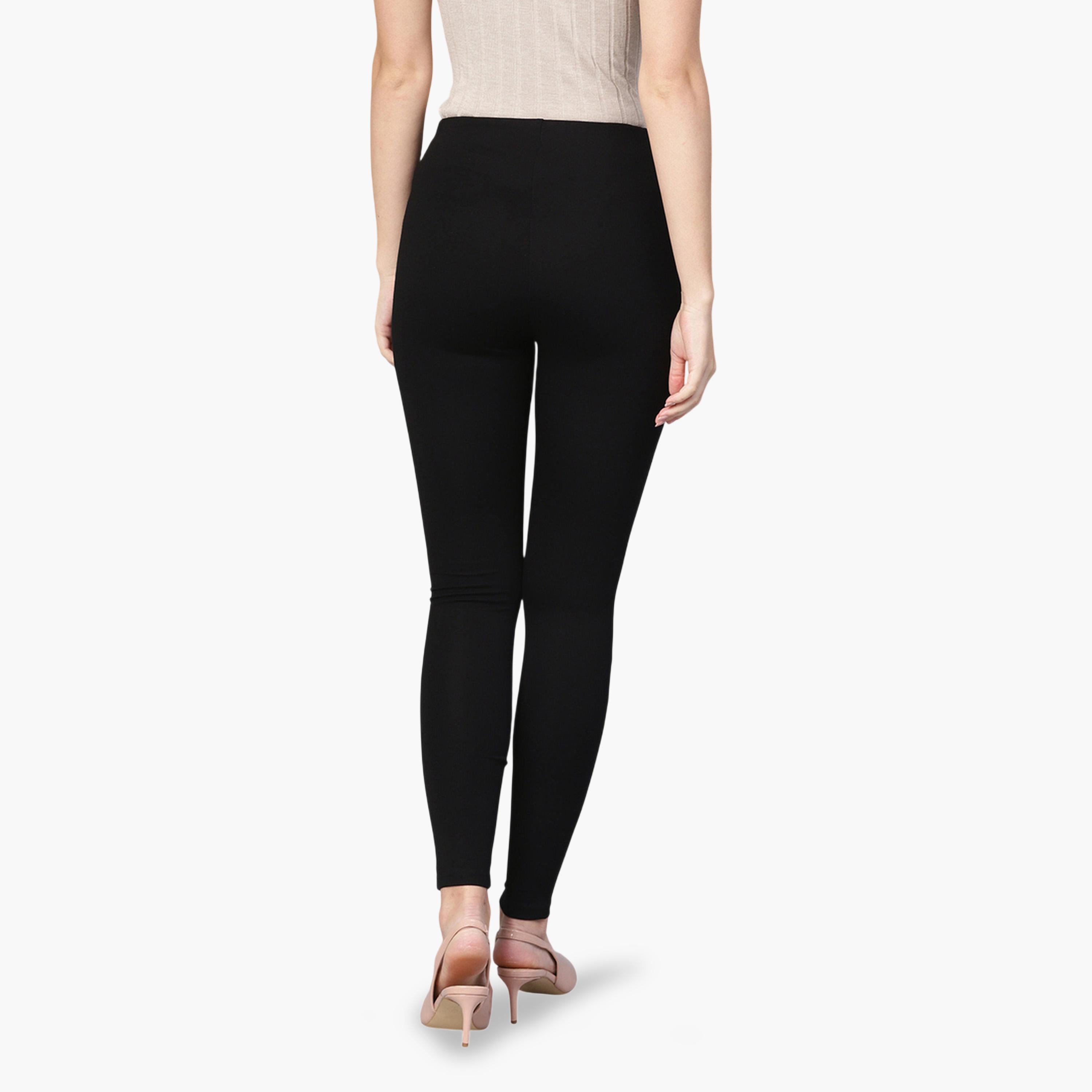 Sassafras X Styli Black Slim-Fit Jeggings-women-clothing-leggings-image-3