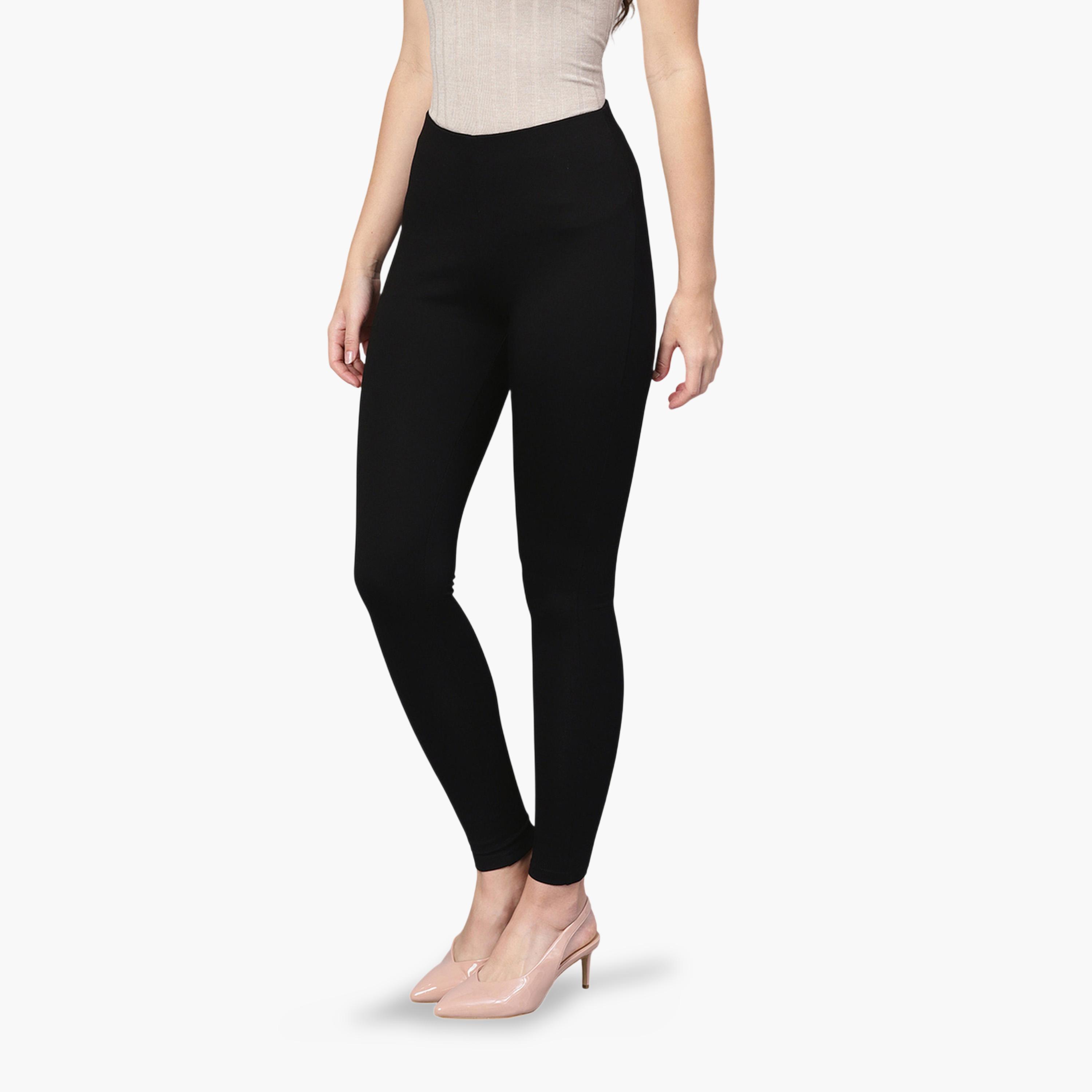 Sassafras X Styli Black Slim-Fit Jeggings-women-clothing-leggings-image-5