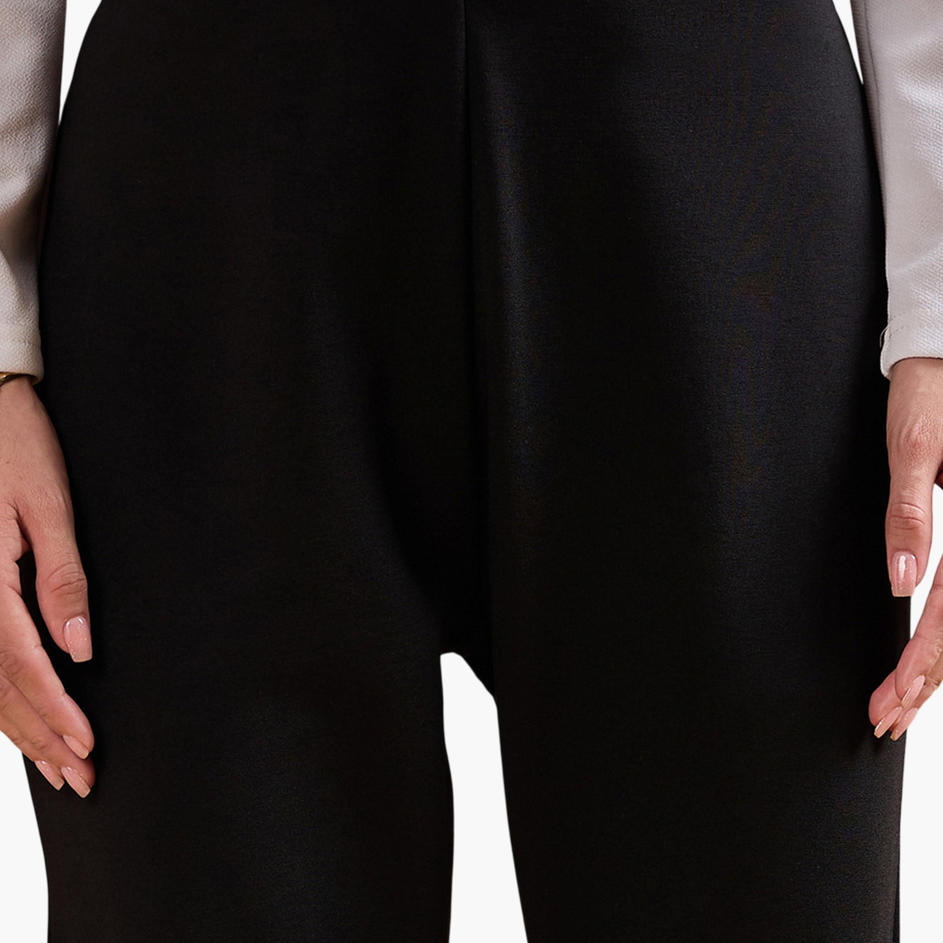 Sassafras X Styli Black Zipper Hem Jeggings-women-clothing-leggings-image-4