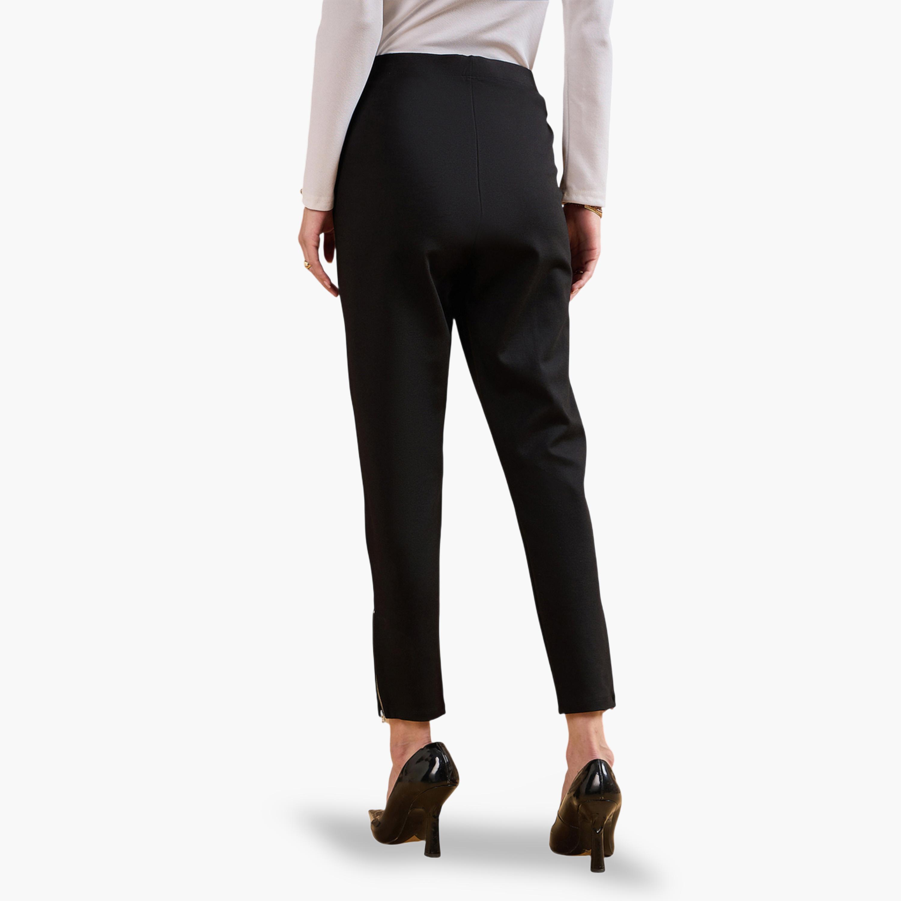 Sassafras X Styli Black Zipper Hem Jeggings-women-clothing-leggings-image-6